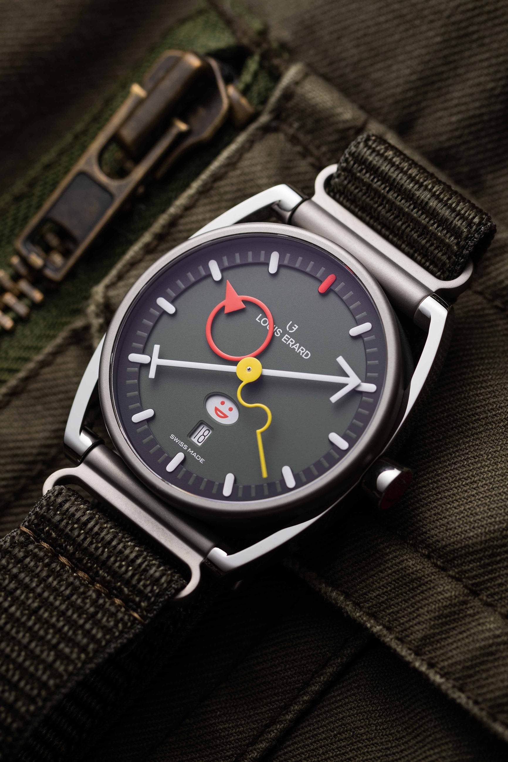 La Semaine Louis Erard x Alain Silberstein Khaki watch
