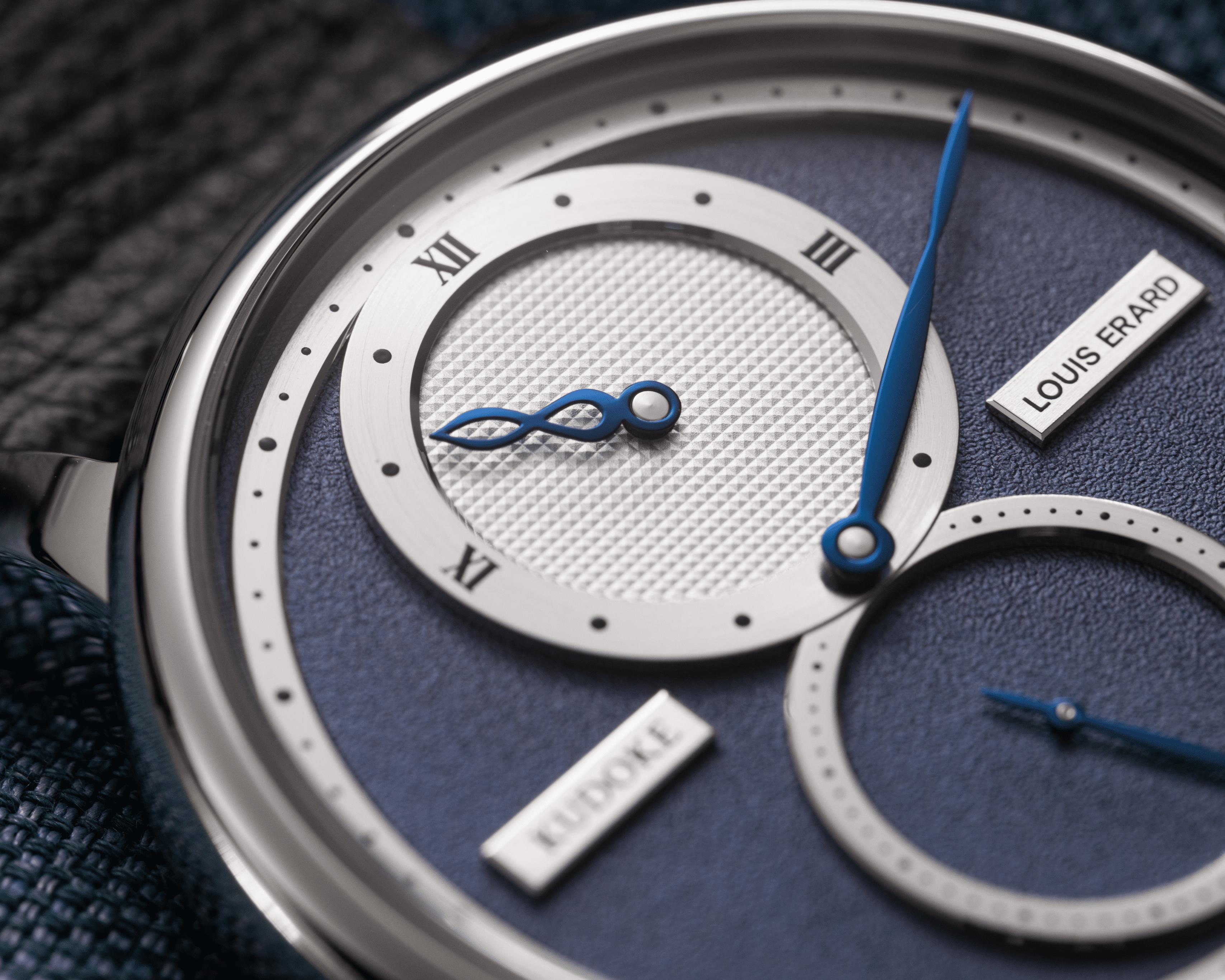 Hodinky LOUIS ERARD X KUDOKE LIGHT BLUE