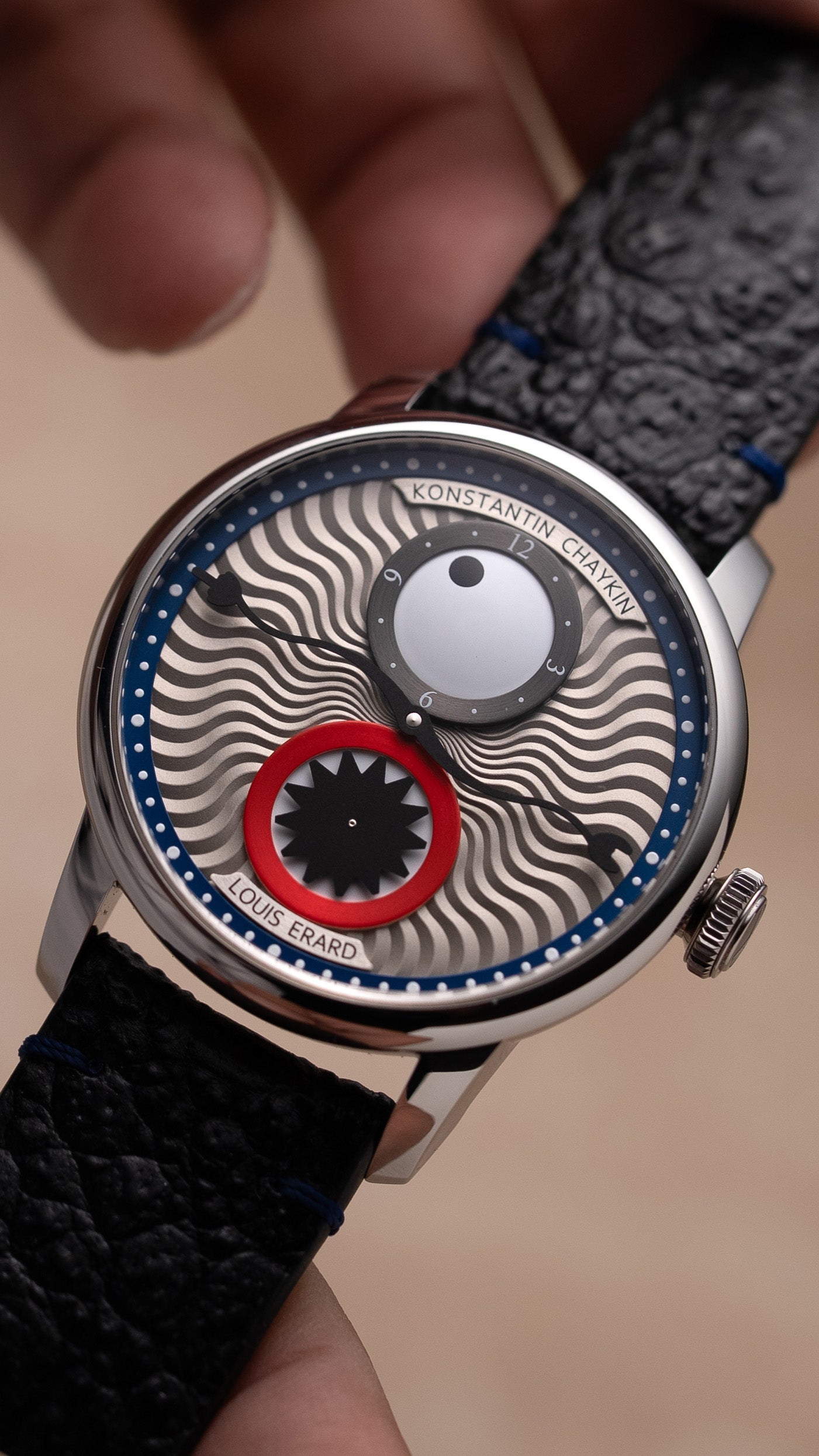 Louis Erard x Konstantin Chaykin Time eater III Blue watch