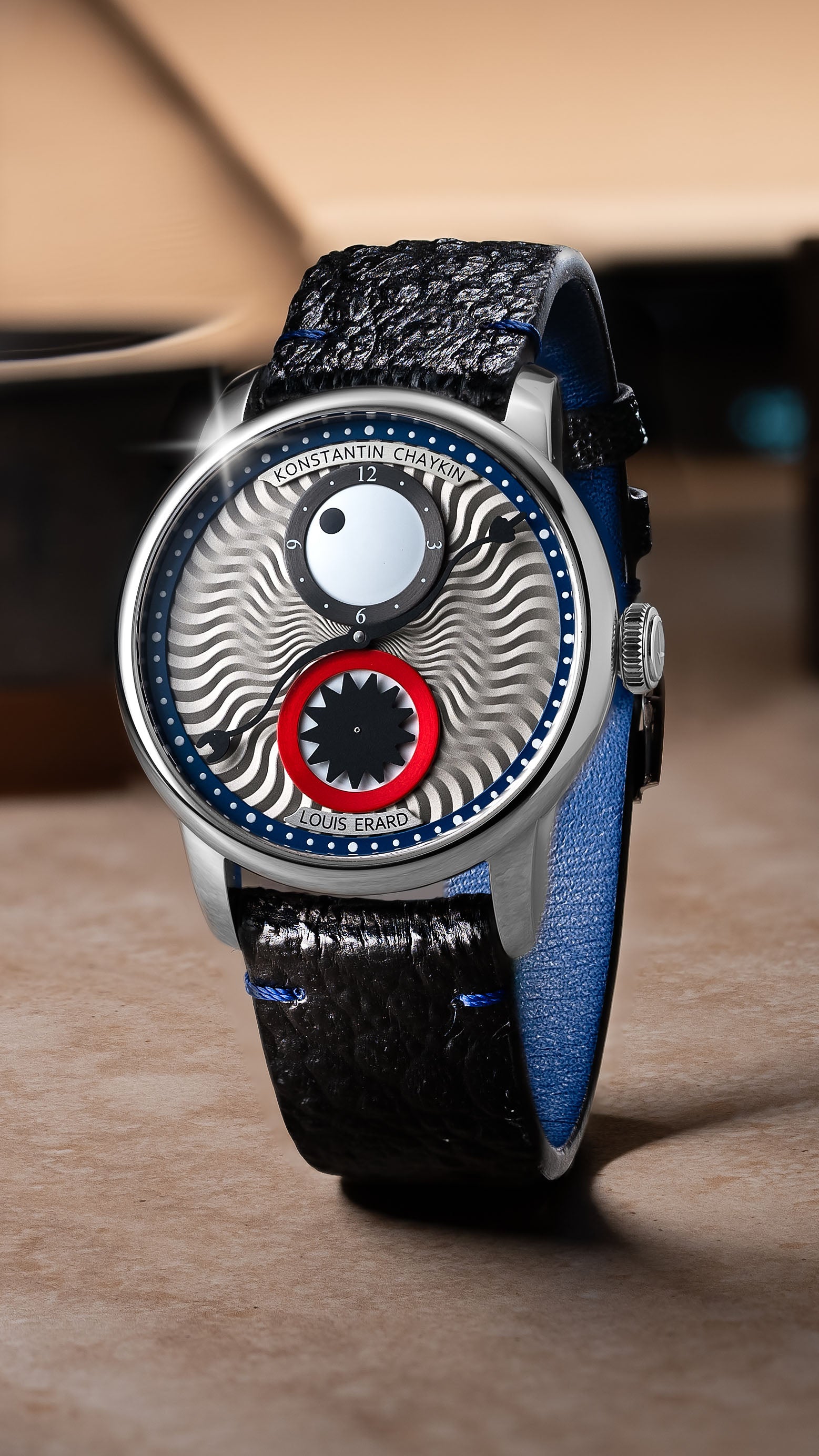 Hodinky Louis Erard x Konstantin Chaykin Time eater III Blue