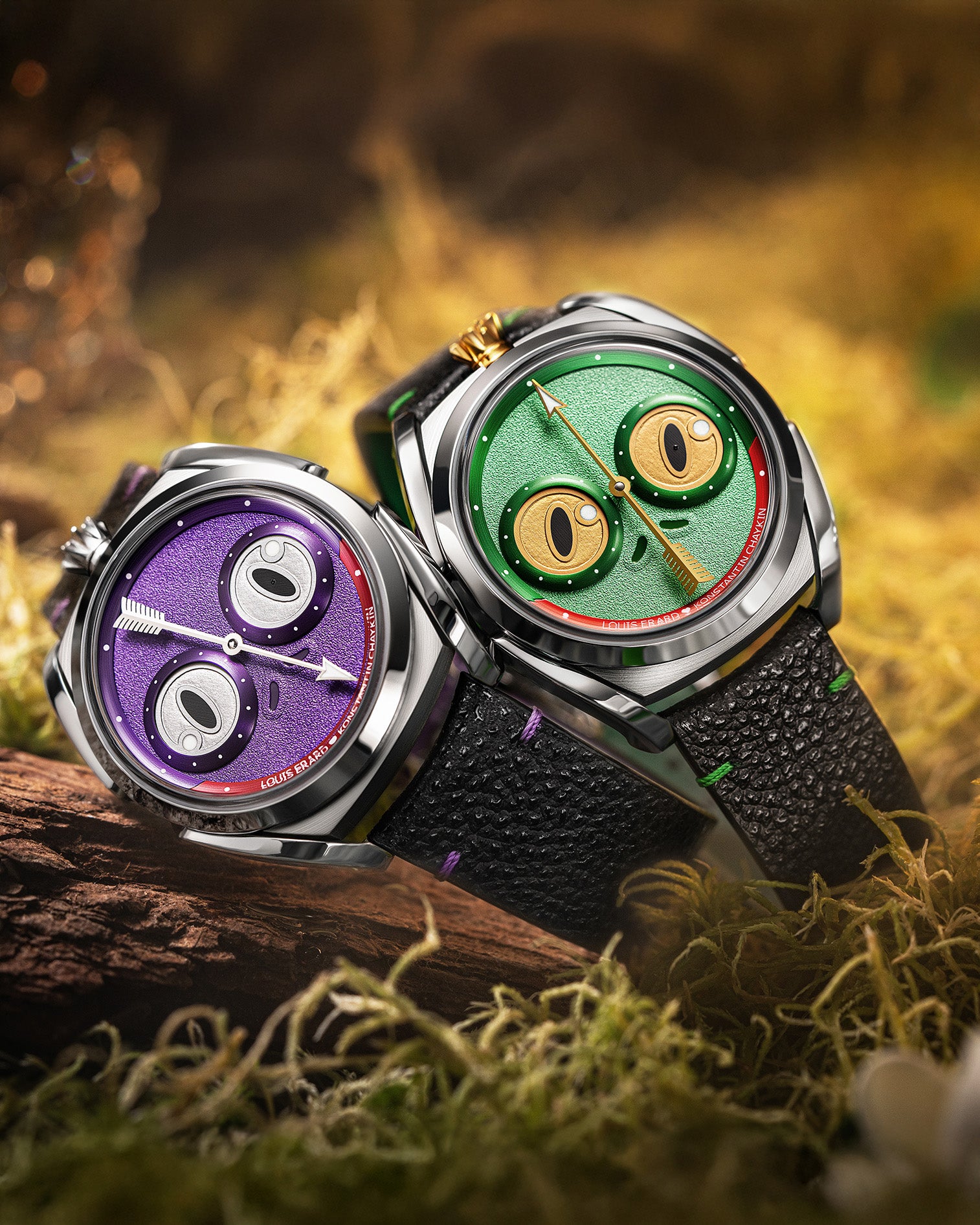 Louis Erard x KONSTANTIN CHAYKIN UNFROGETTABLE Purple Watch