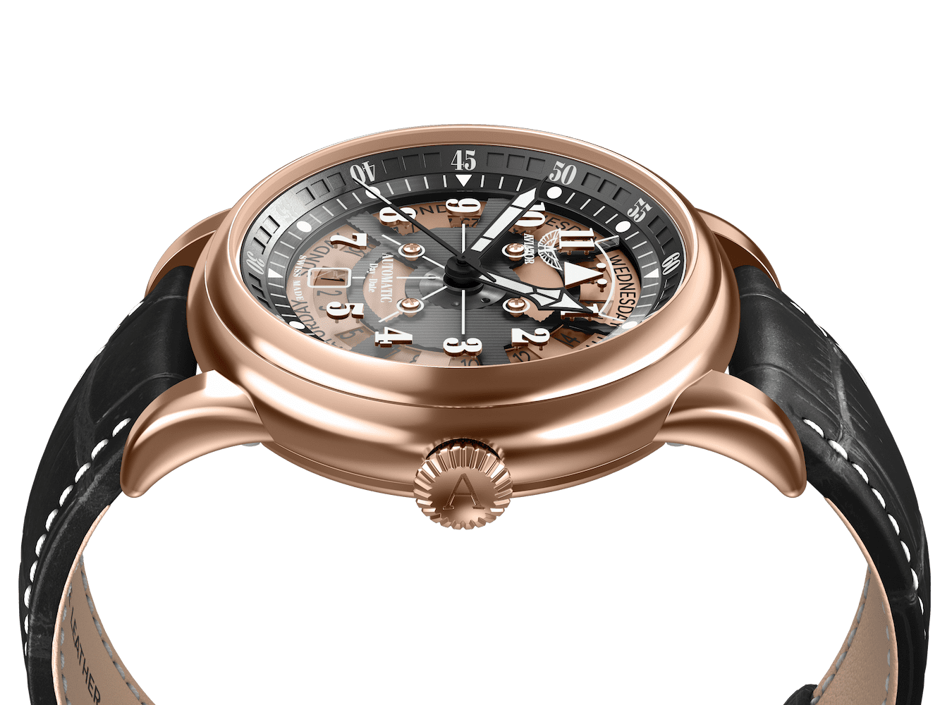 AVIATOR SWISS DOUGLAS DAY-DATE MECA-41 V.3.36.2.289.4 watch