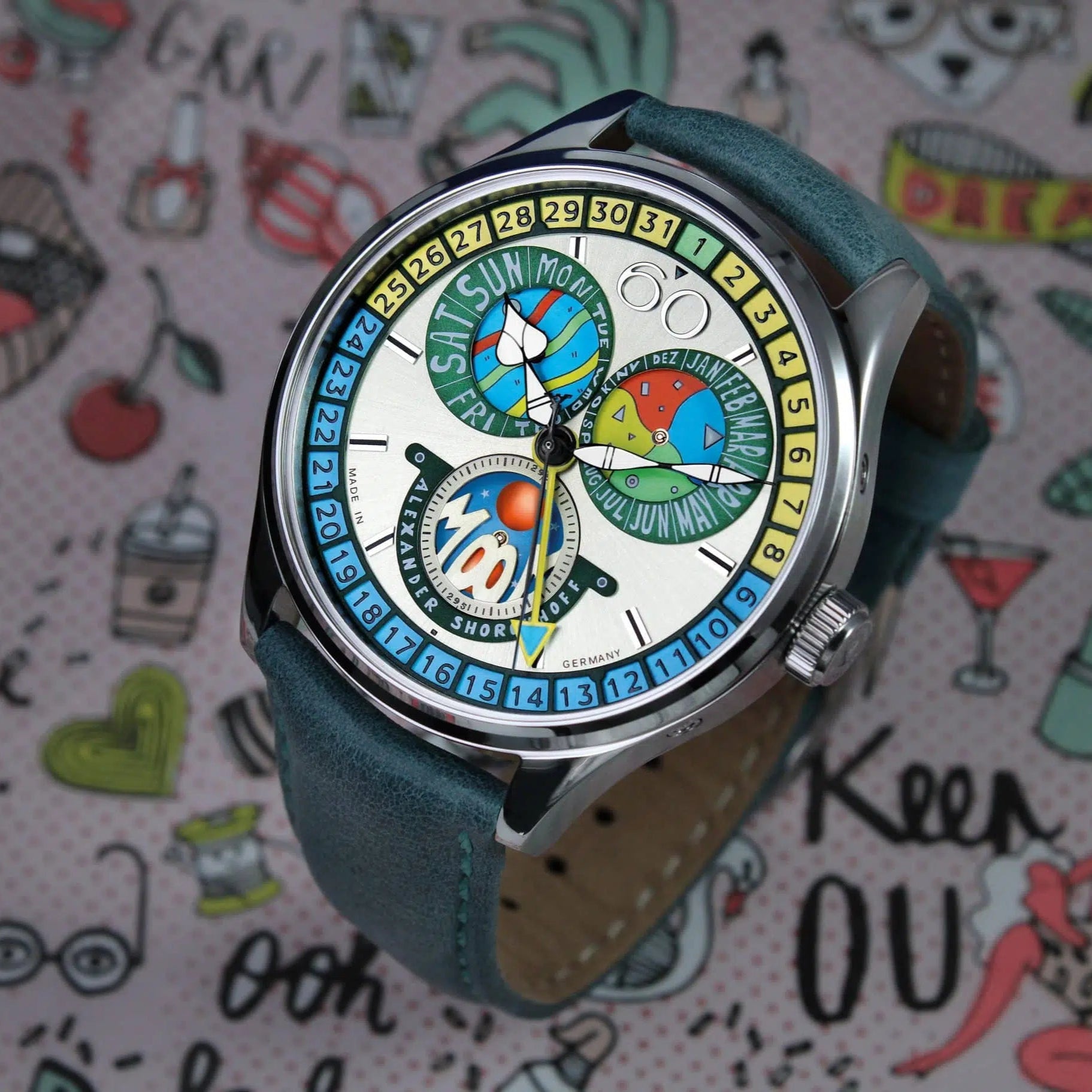 Hodinky Alexander Shorokhoff Full Calendar Cadamomo AS.VK-CDMM2