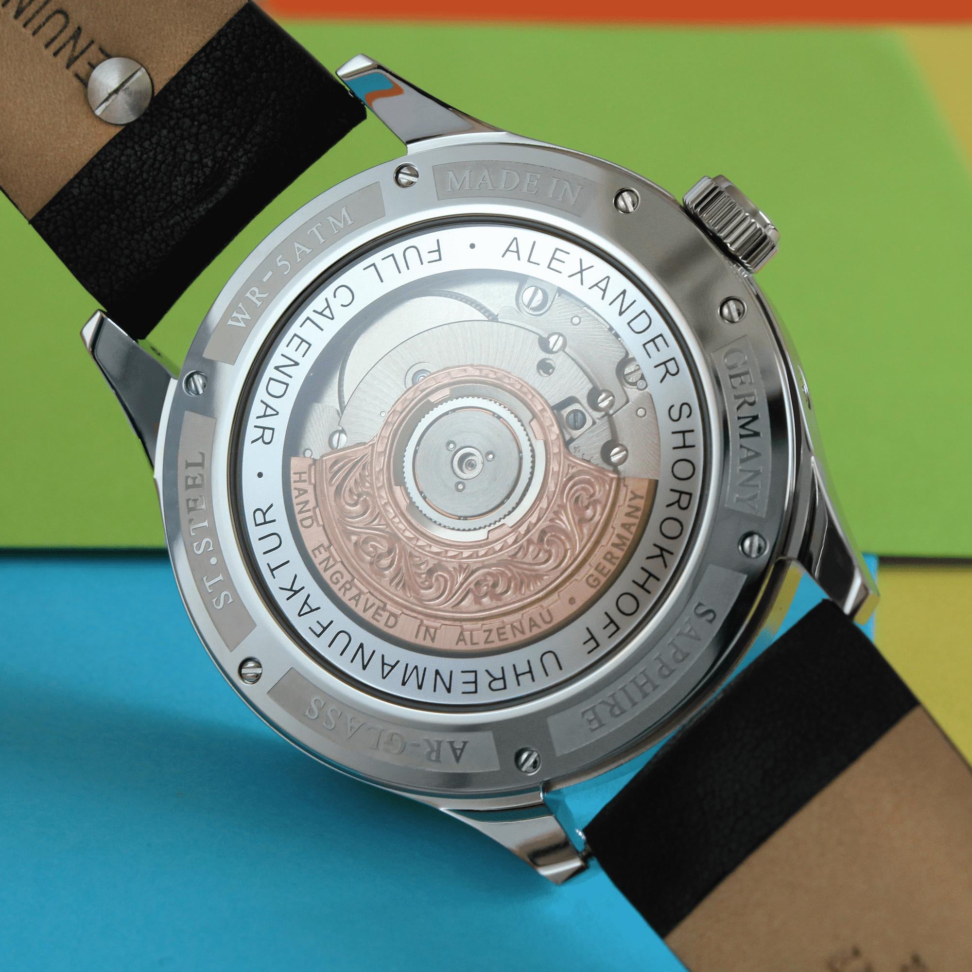 Hodinky Alexander Shorokhoff Full Calendar Cadamomo Black AS.VK-CDMM4