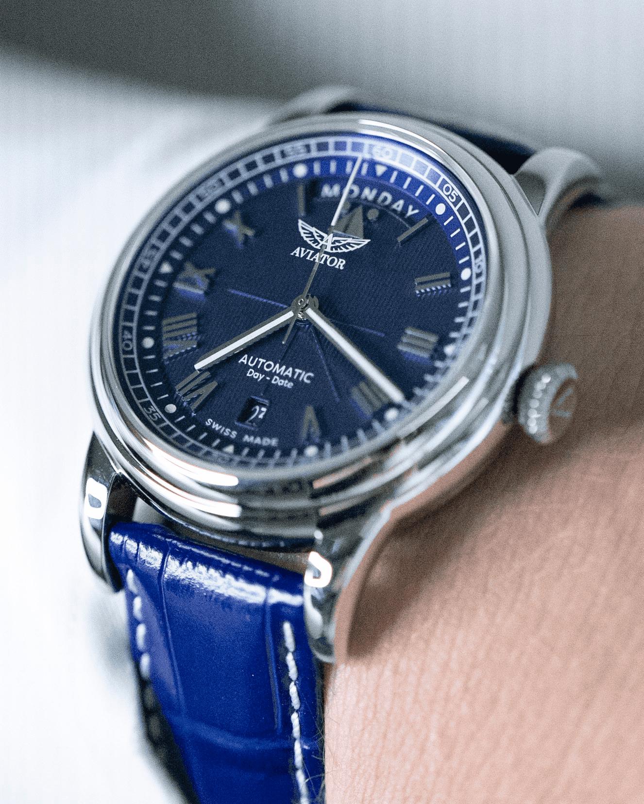 Hodinky AVIATOR SWISS Douglas day-date 41 V.3.35.0.276.4