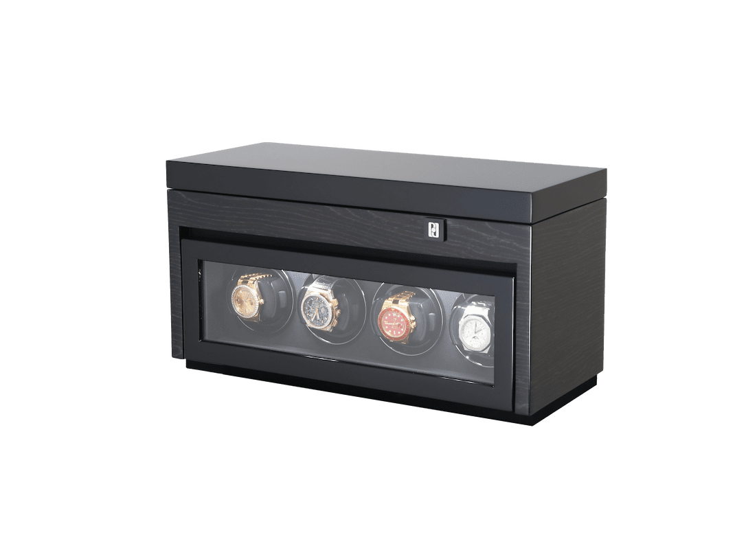 Paul design Gentlemen 4+6 - Natahovač na 4 hodinky + odkládací prostor