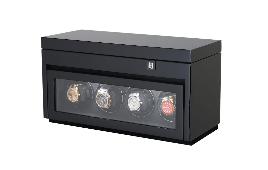 Paul design Gentlemen 4+6 - Naťahovač na 4 hodinky + odkladací priestor