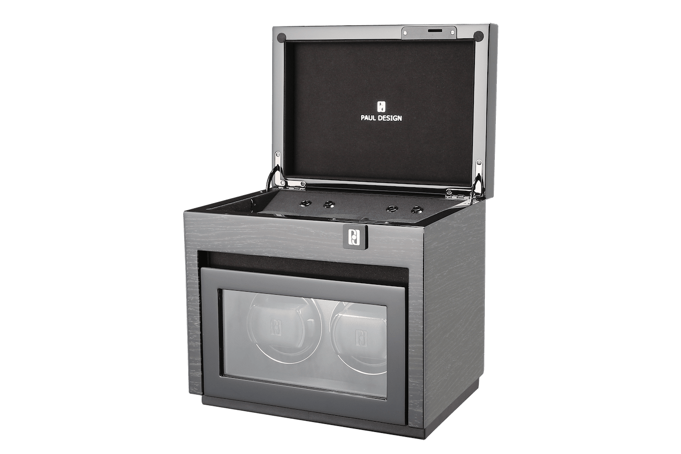 Paul design Gentlemen 2+3 - Naťahovač na 2 hodinky + odkladací priestor