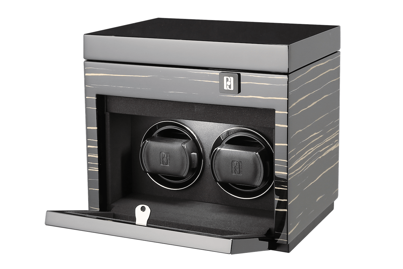 Paul design Gentlemen 2+3 - Naťahovač na 2 hodinky + odkladací priestor