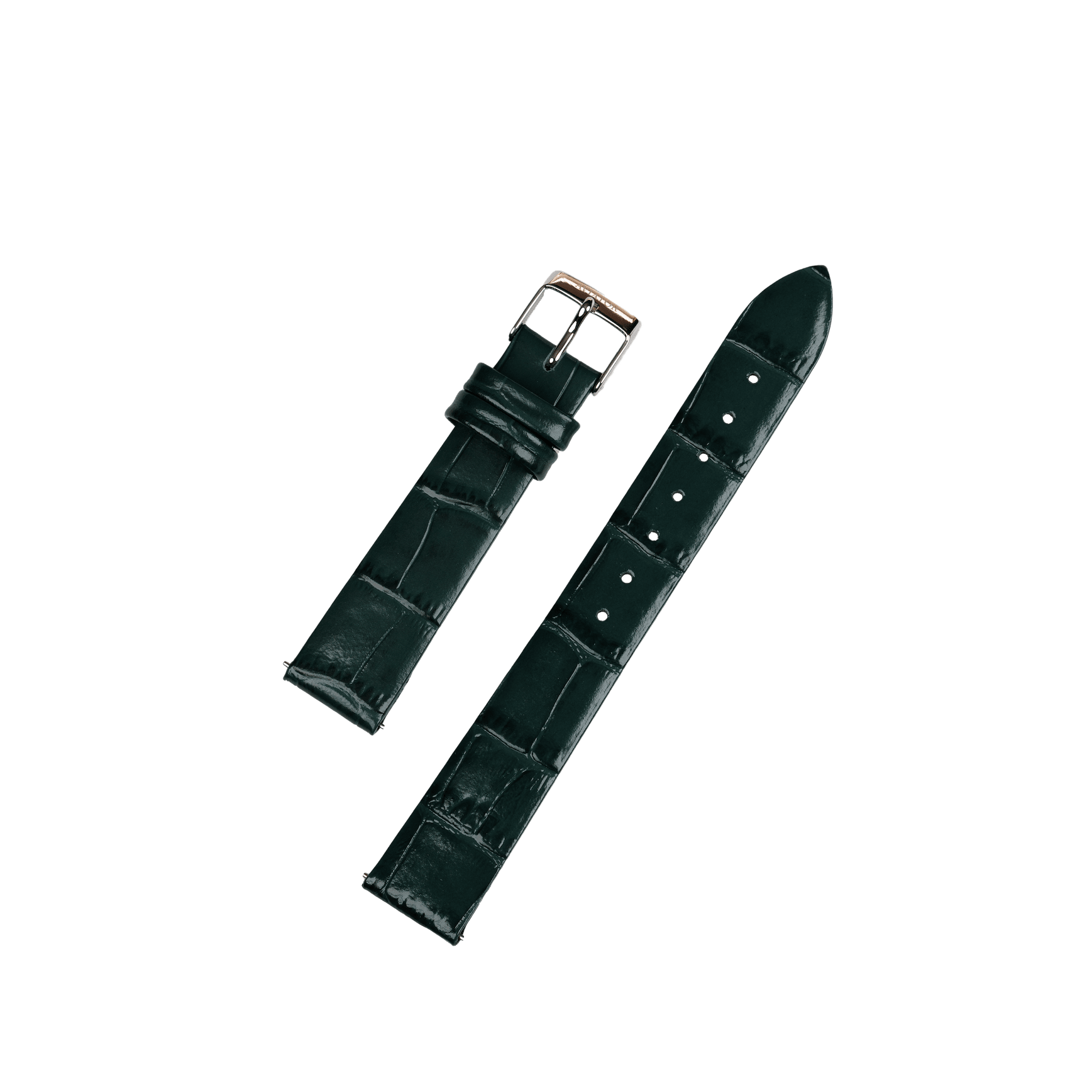 Aviator Swiss calfskin strap for Moonflight model - green with steel buckle