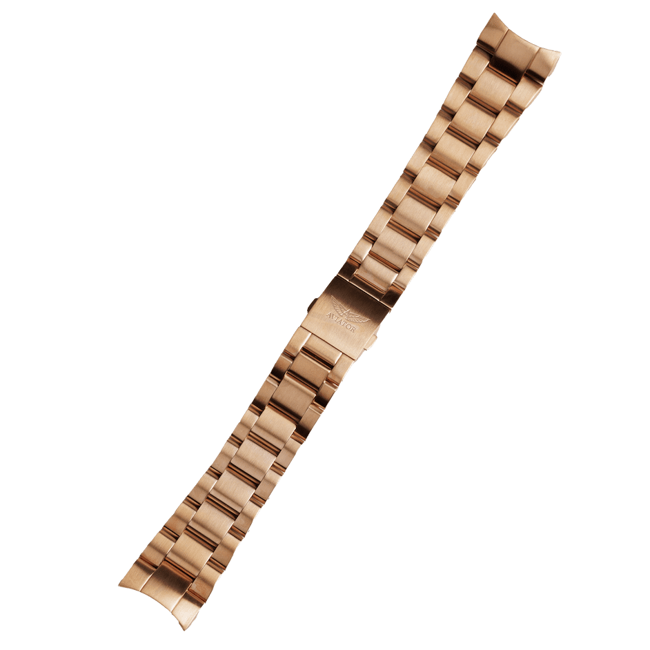 Aviator Swiss kovový náramok pre model AIRACOBRA P45 Chrono - zlatý