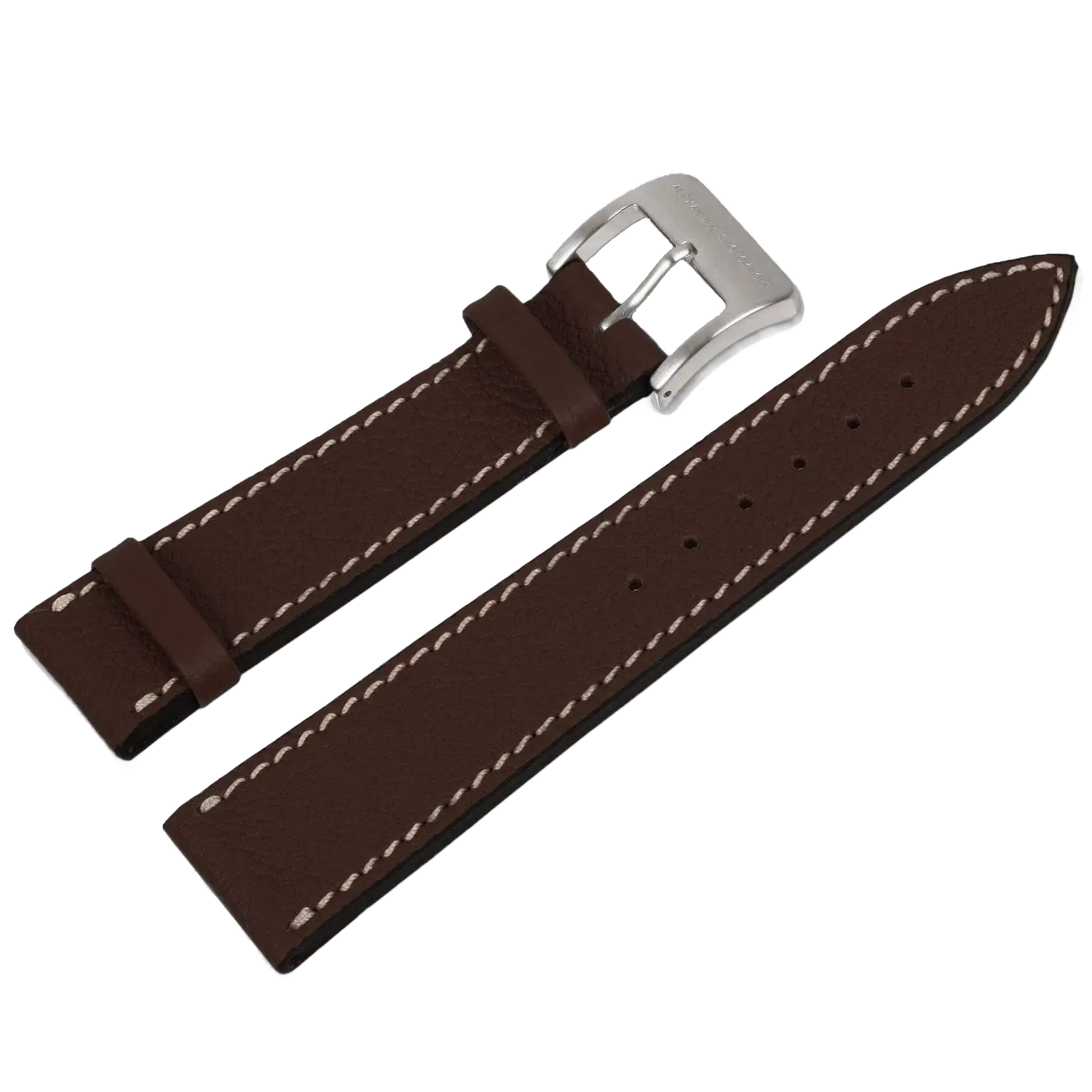 Alexander Shorokhoff kožený remienok z teľacej kože – tmavohnedý