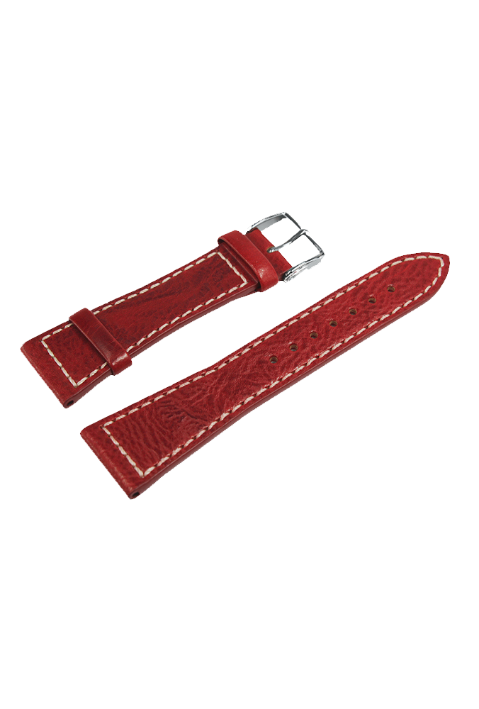 Poljot International vintage calfskin watch strap - red