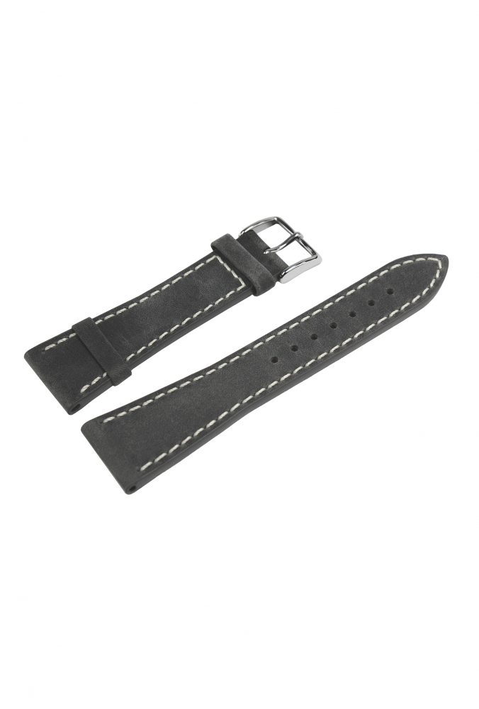 Poljot International vintage-look calfskin strap - grey