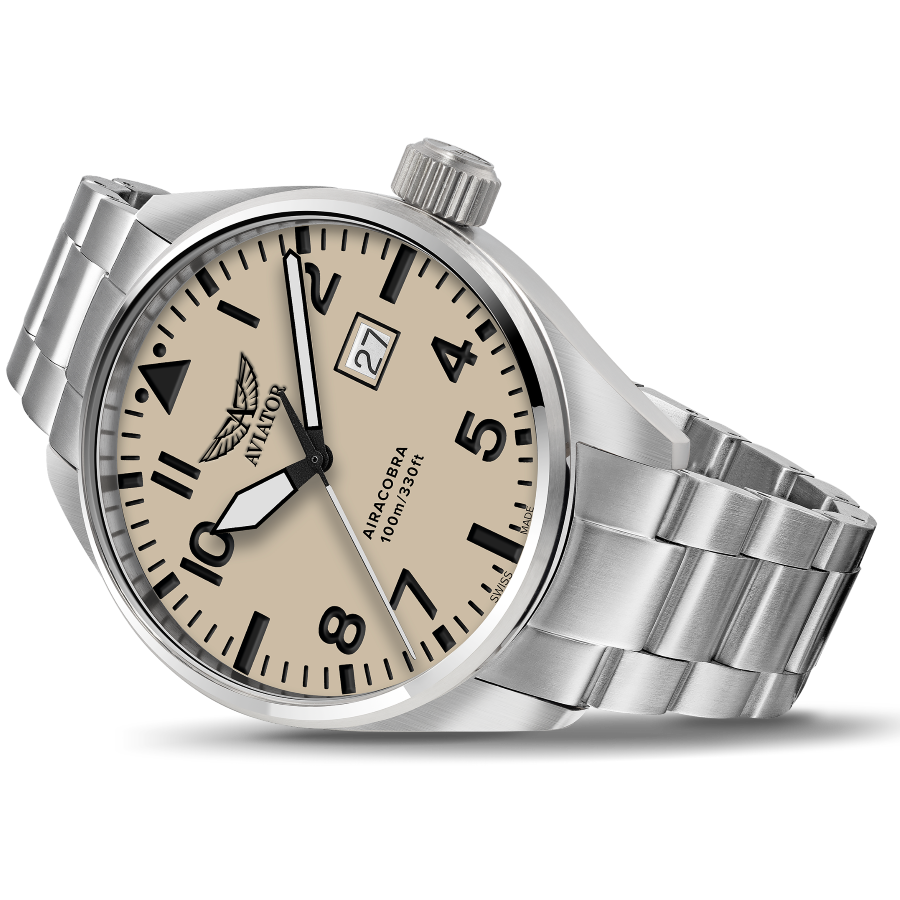 Hodinky AVIATOR SWISS AIRACOBRA P42 V.1.22.0.190.4