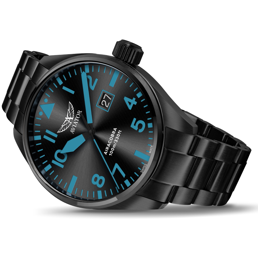 Hodinky AVIATOR SWISS AIRACOBRA P42 V.1.22.5.188.4