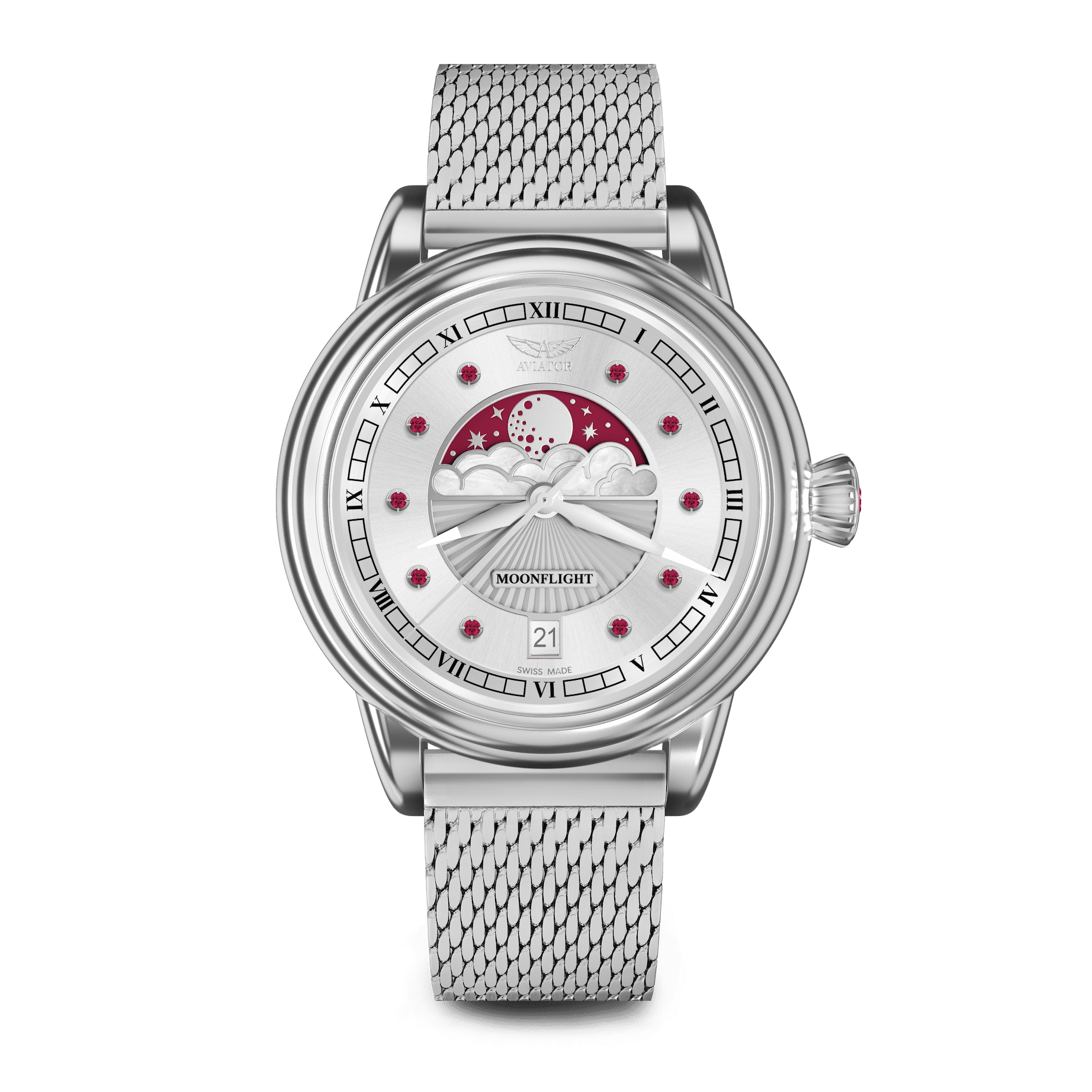 Aviator Swiss DOUGLAS MOONFLIGHT Watch V.1.33.0.419.4