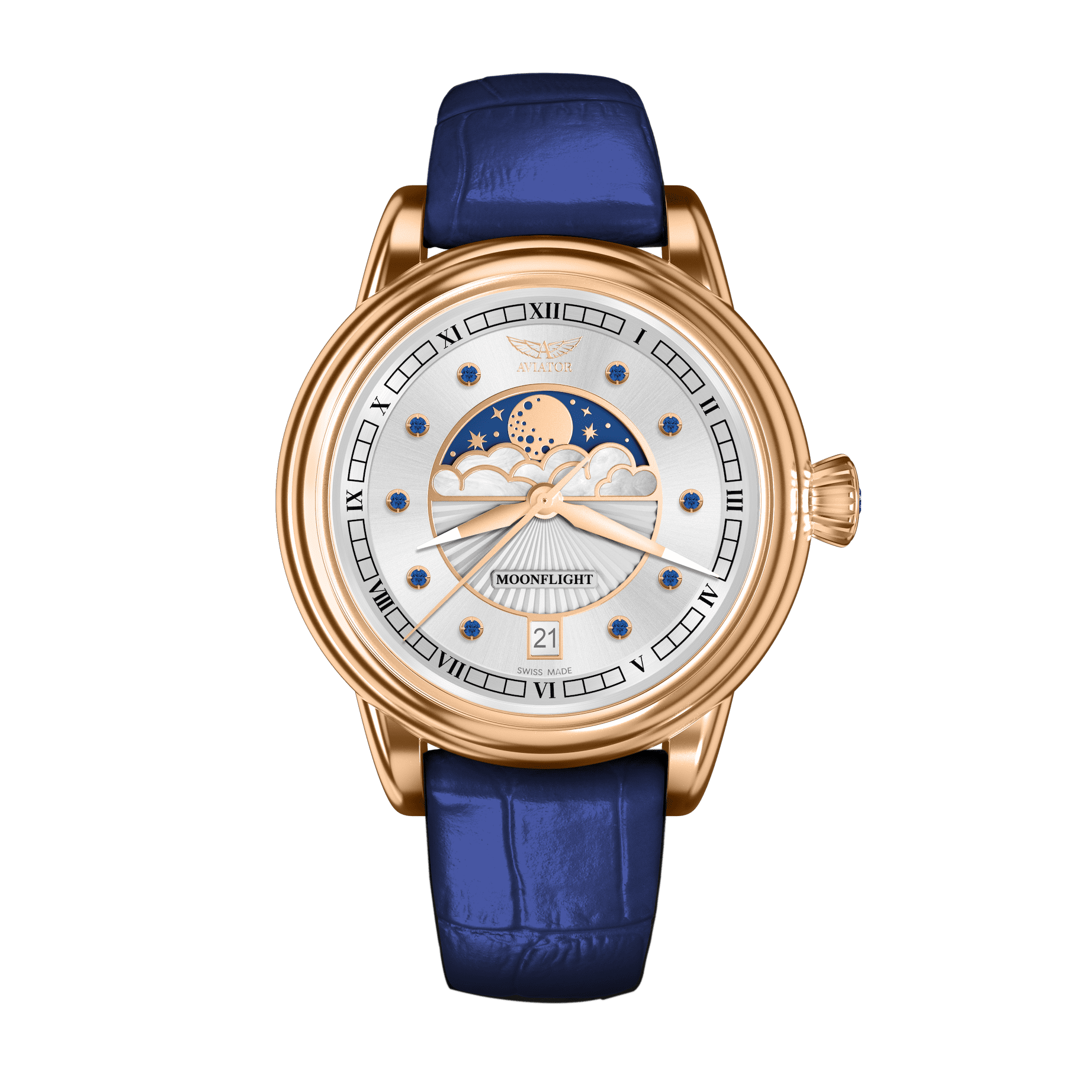 Aviator Swiss DOUGLAS MOONFLIGHT V.1.33.2.416.4 Watch