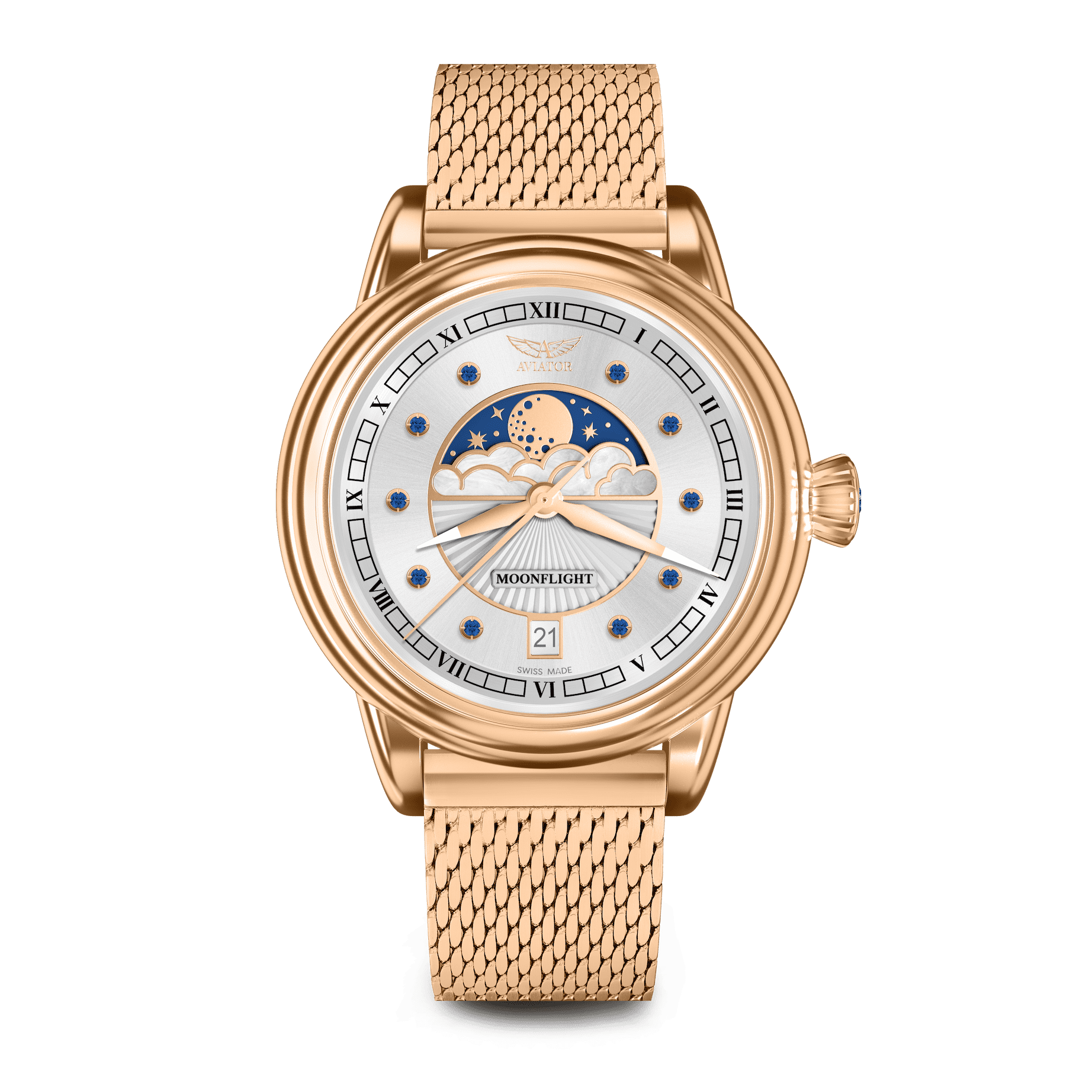 Aviator Swiss DOUGLAS MOONFLIGHT V.1.33.2.416.4 Watch
