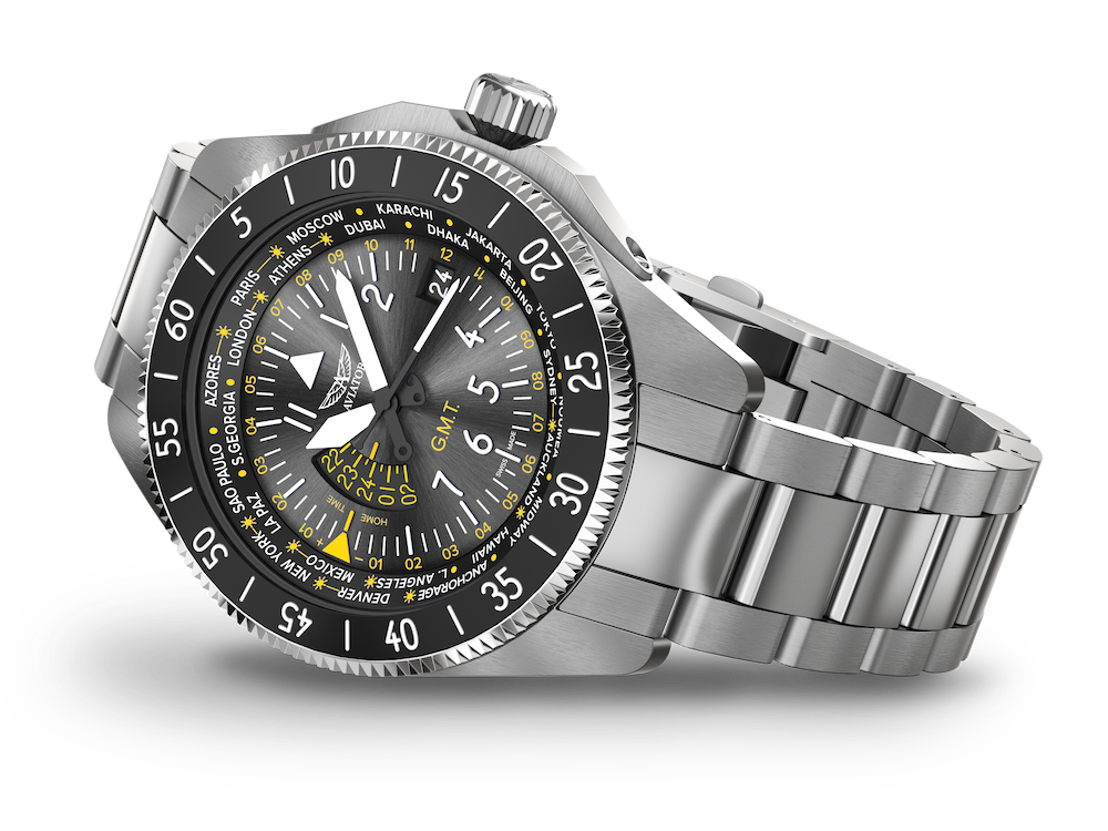 Hodinky AVIATOR SWISS AIRACOBRA GMT V.1.37.0.307.4