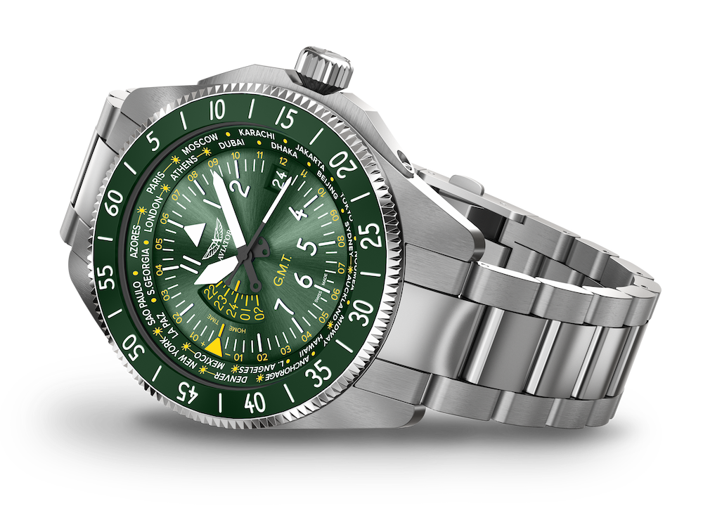 Hodinky AVIATOR SWISS AIRACOBRA GMT V.1.37.0.309.4