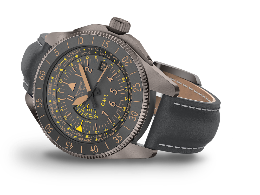Hodinky AVIATOR SWISS AIRACOBRA GMT V.1.37.7.305.4