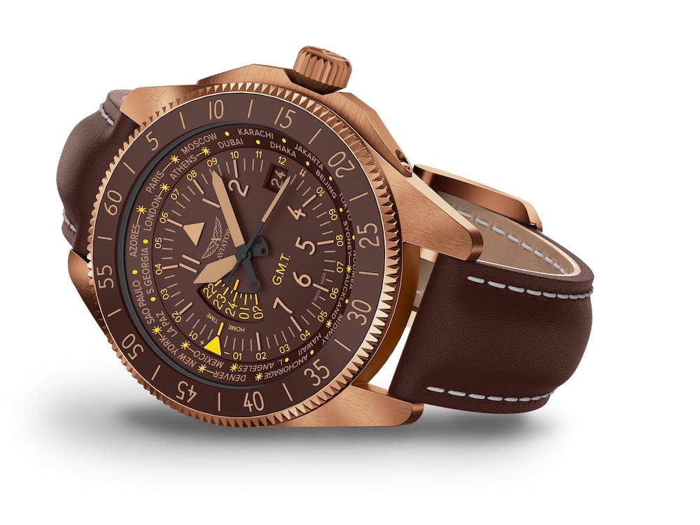 Hodinky AVIATOR SWISS AIRACOBRA GMT V.1.37.8.306.4