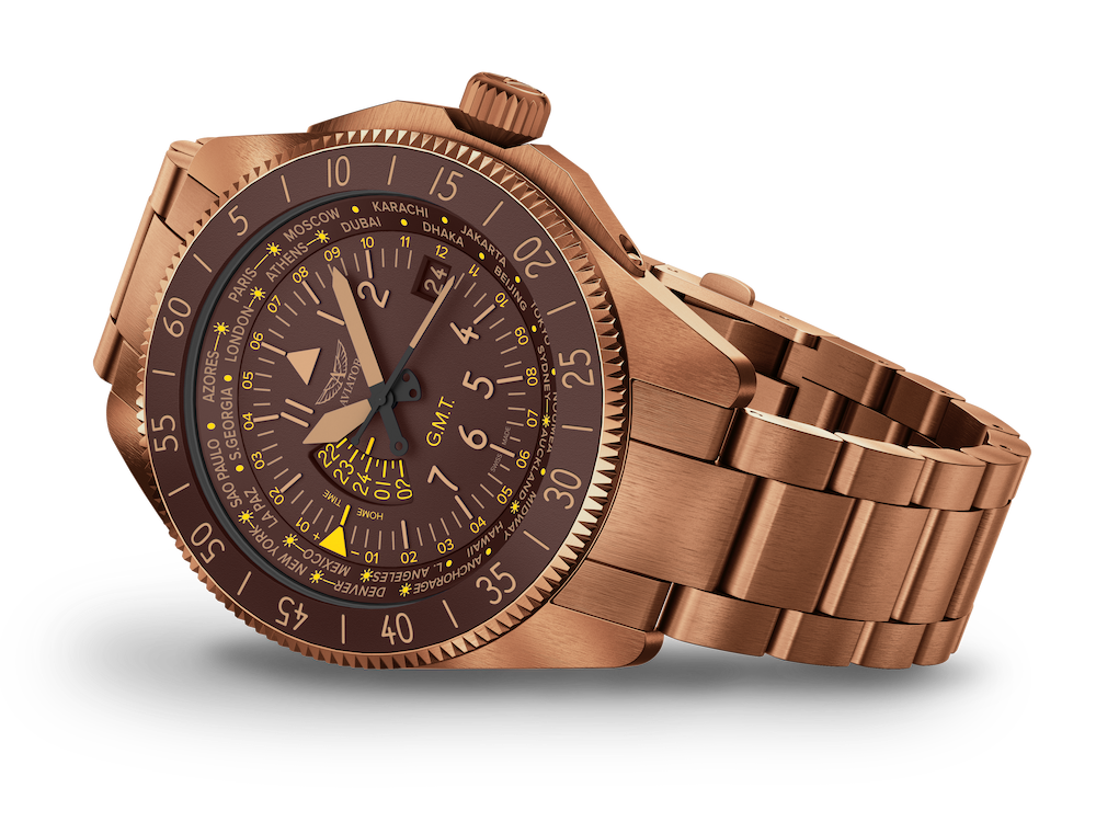 Hodinky AVIATOR SWISS AIRACOBRA GMT V.1.37.8.306.4