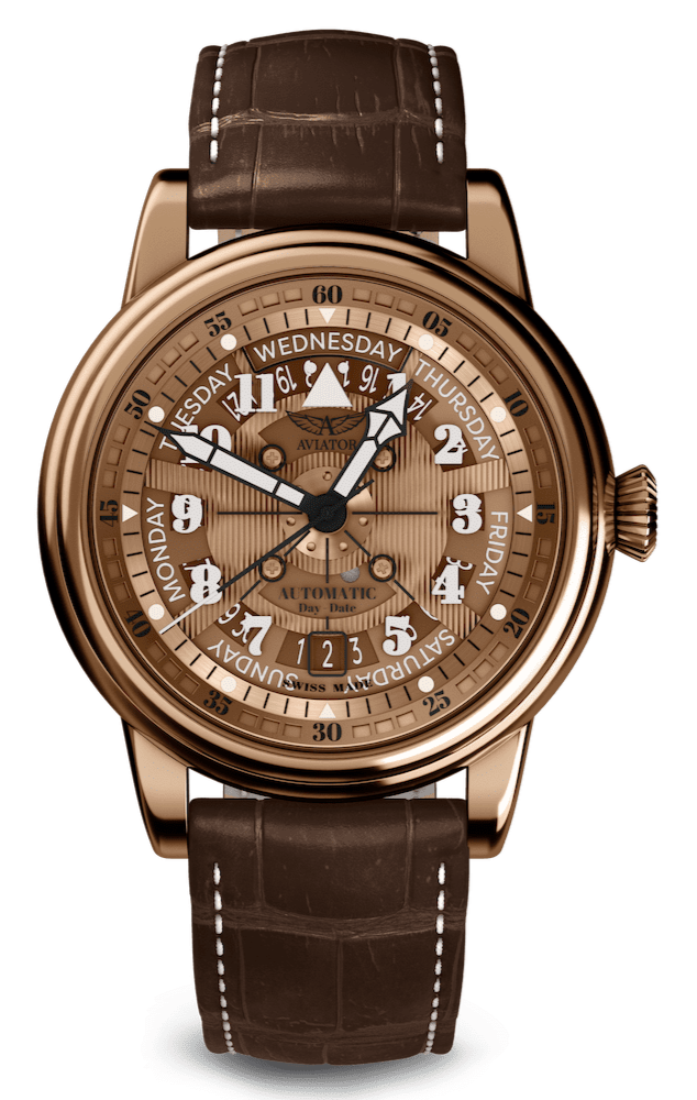 AVIATOR SWISS DOUGLAS DAY-DATE MECA-41 V.3.36.8.290.4 watch