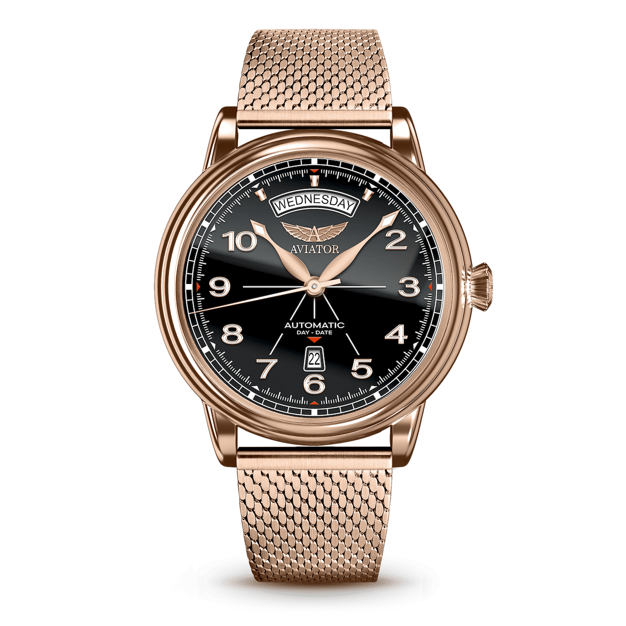 AVIATOR SWISS Douglas day-date 45 V.3.44.2.398.4 watch