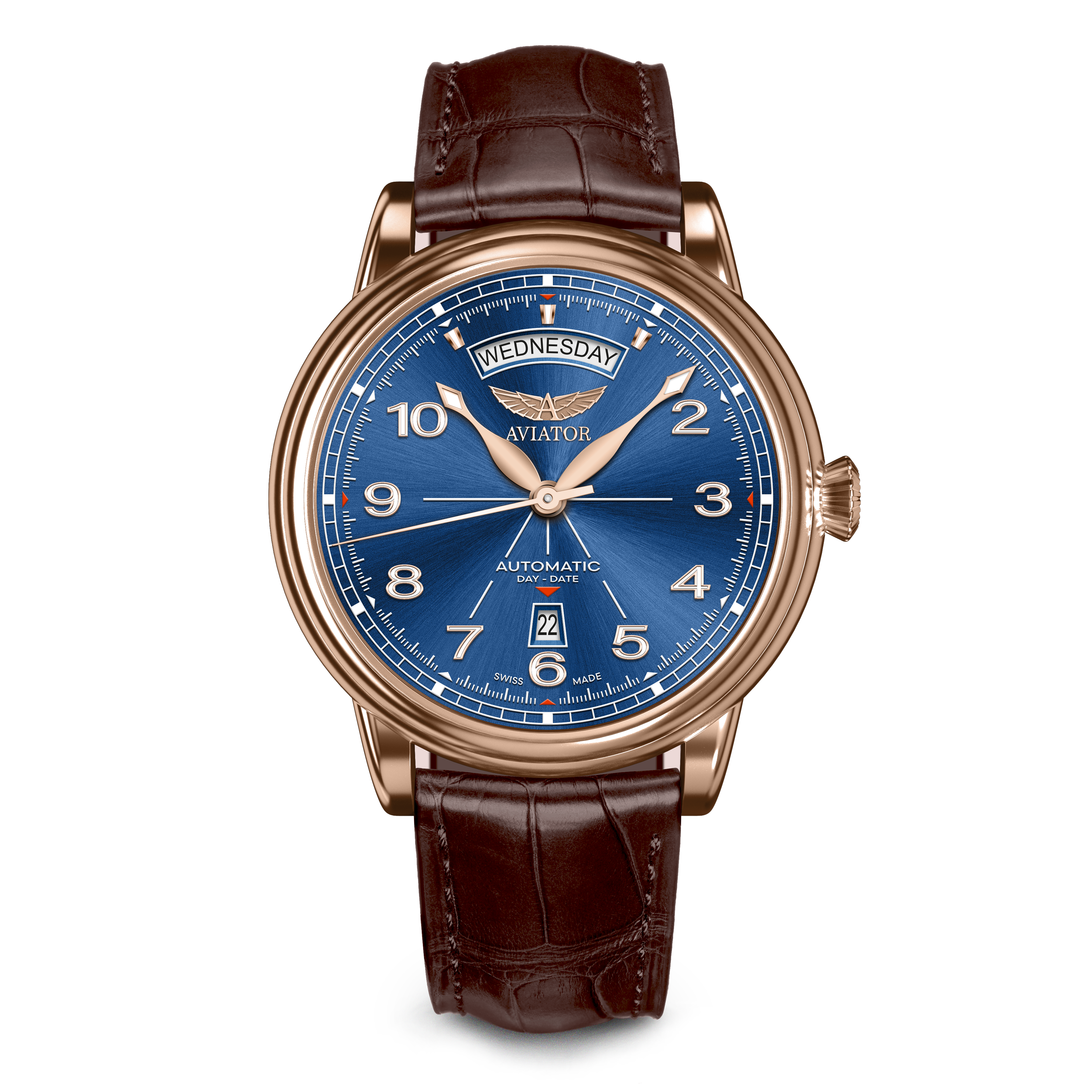 Watch AVIATOR SWISS Douglas day-date 45 V.3.44.2.402.4