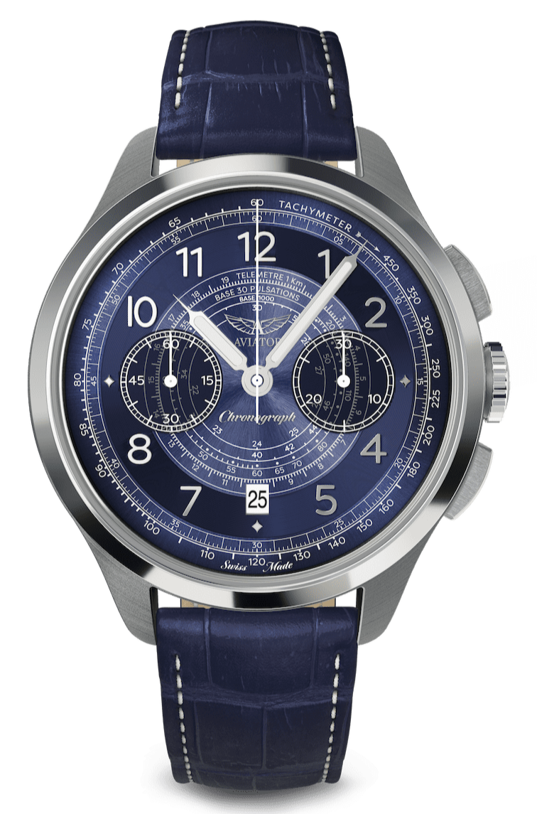 Hodinky AVIATOR SWISS HERITAGE CHRONOGRAPH TRIMETR AUTO V.4.40.0.356.4