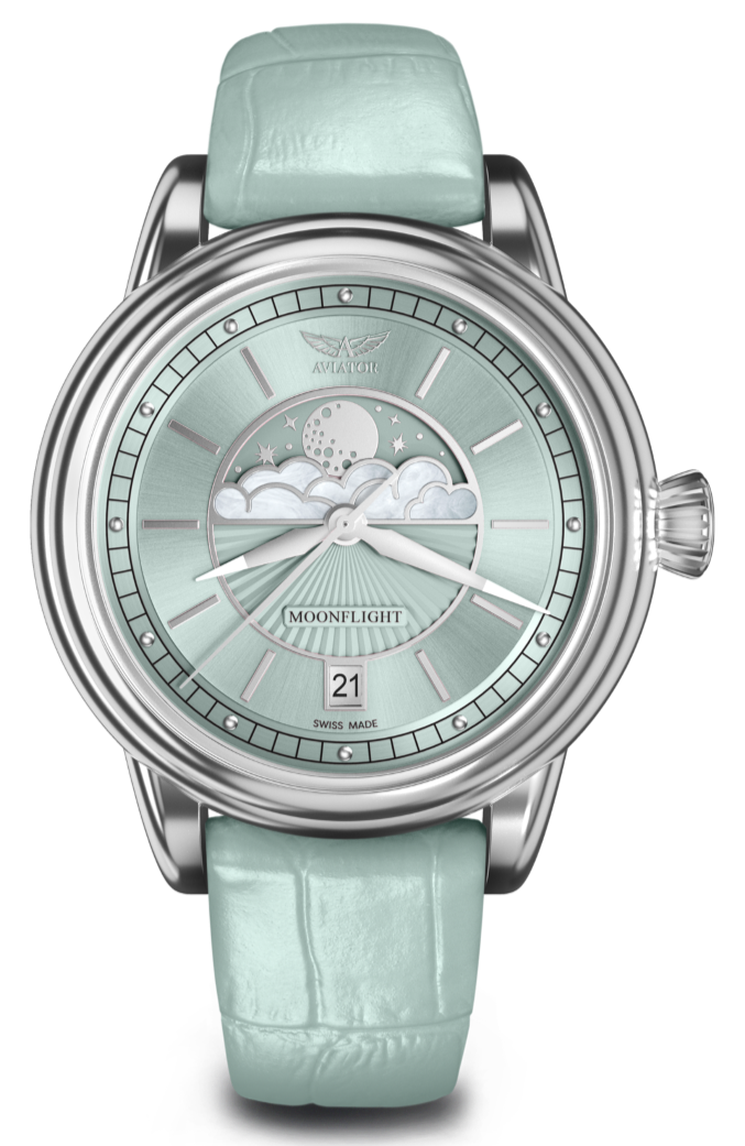 HODINKY AVIATOR SWISS DOUGLAS MOONFLIGHT V.1.33.0.261.4