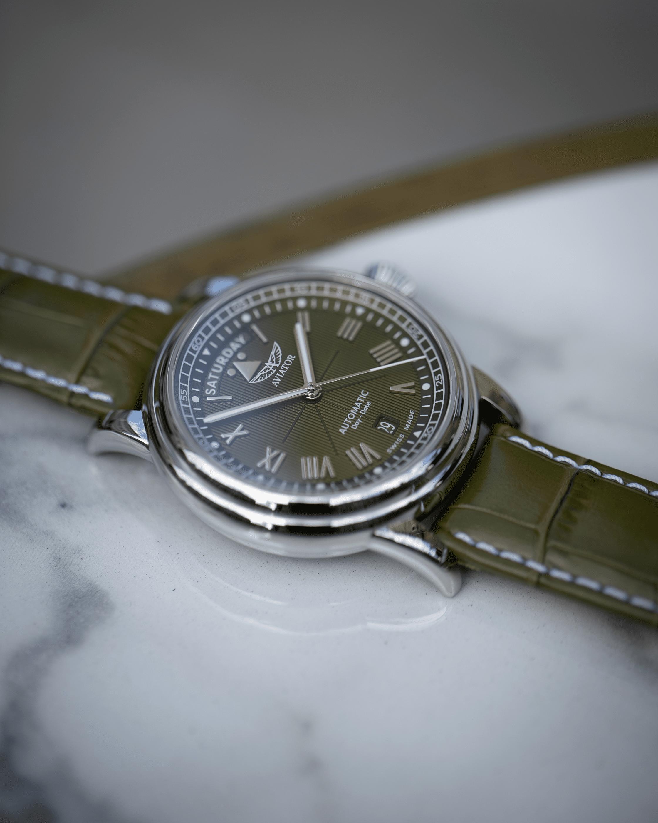 Hodinky AVIATOR SWISS Douglas day-date 41 V.3.35.0.278.4