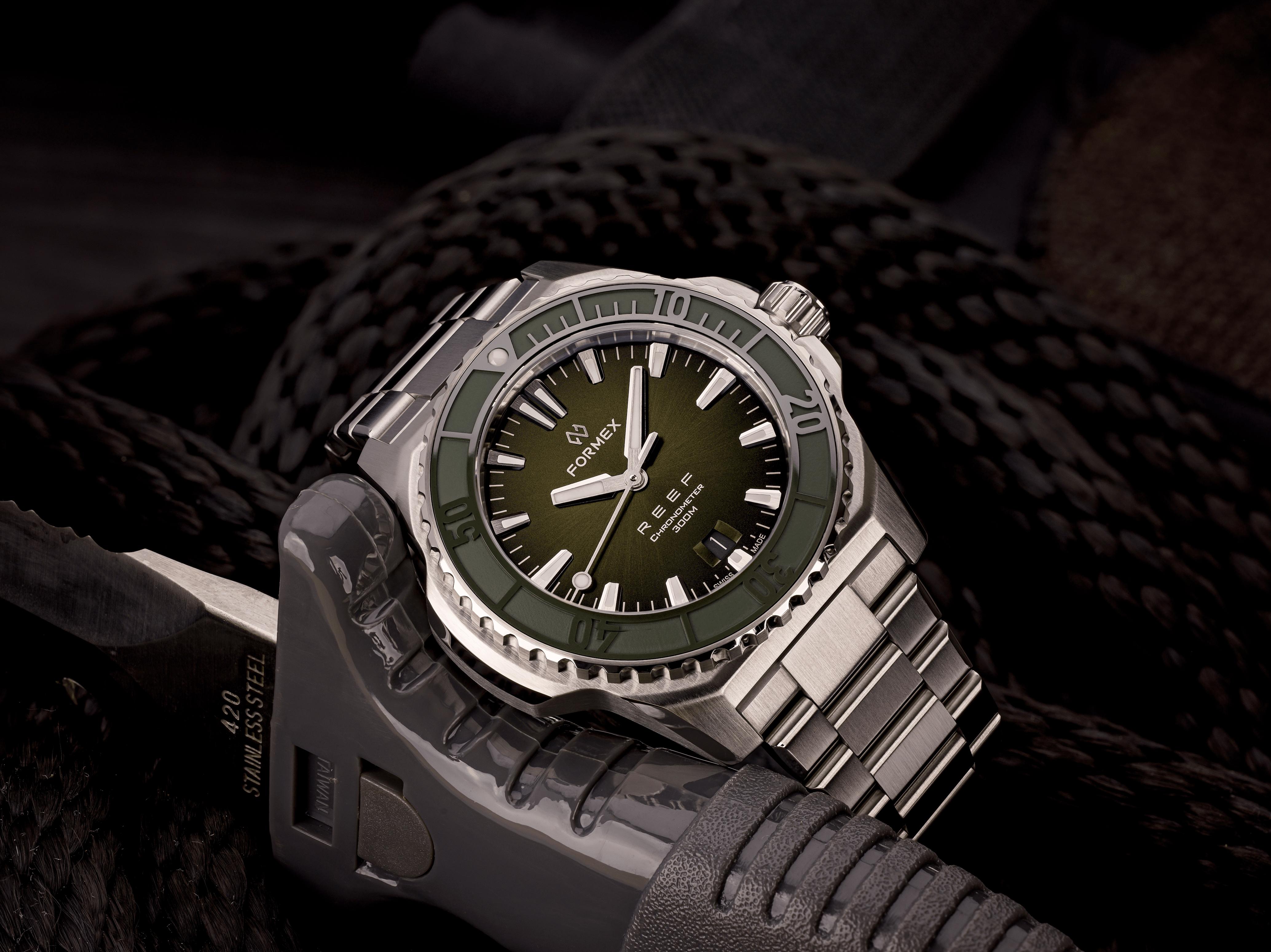 Hodinky Formex Reef 42 mm - Zelená