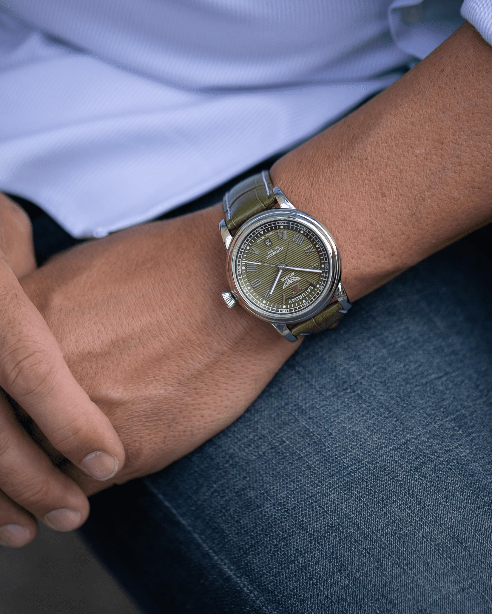 Hodinky AVIATOR SWISS Douglas day-date 41 V.3.35.0.278.4