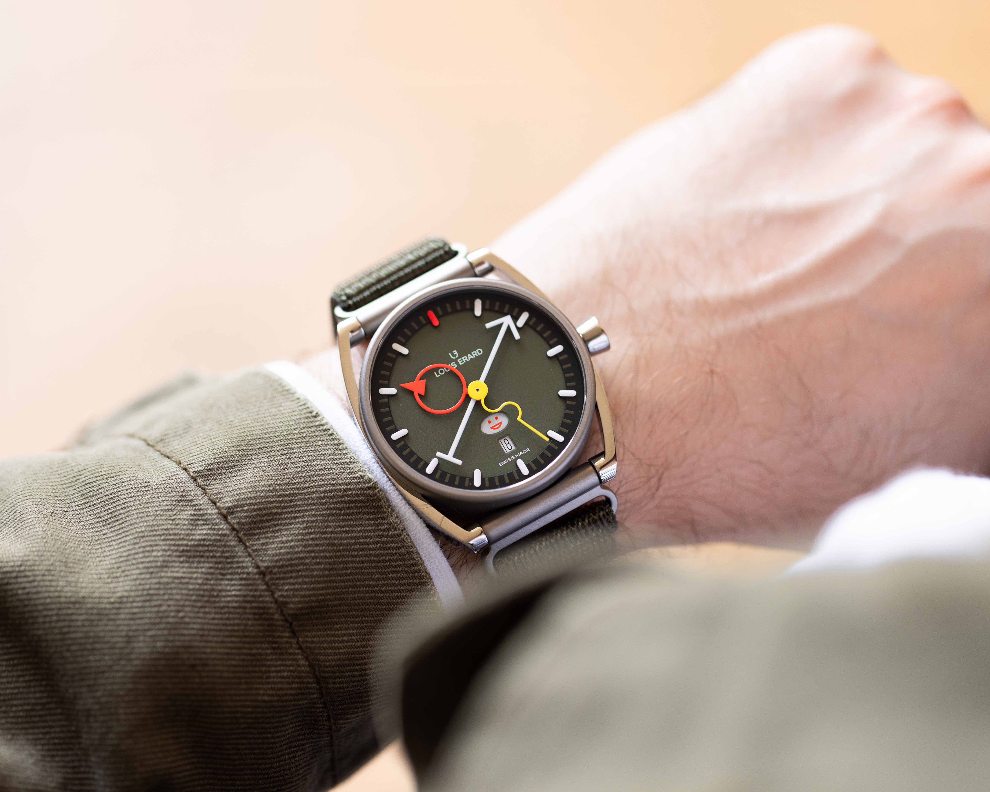 Hodinky la Semaine Louis Erard x Alain Silberstein Khaki
