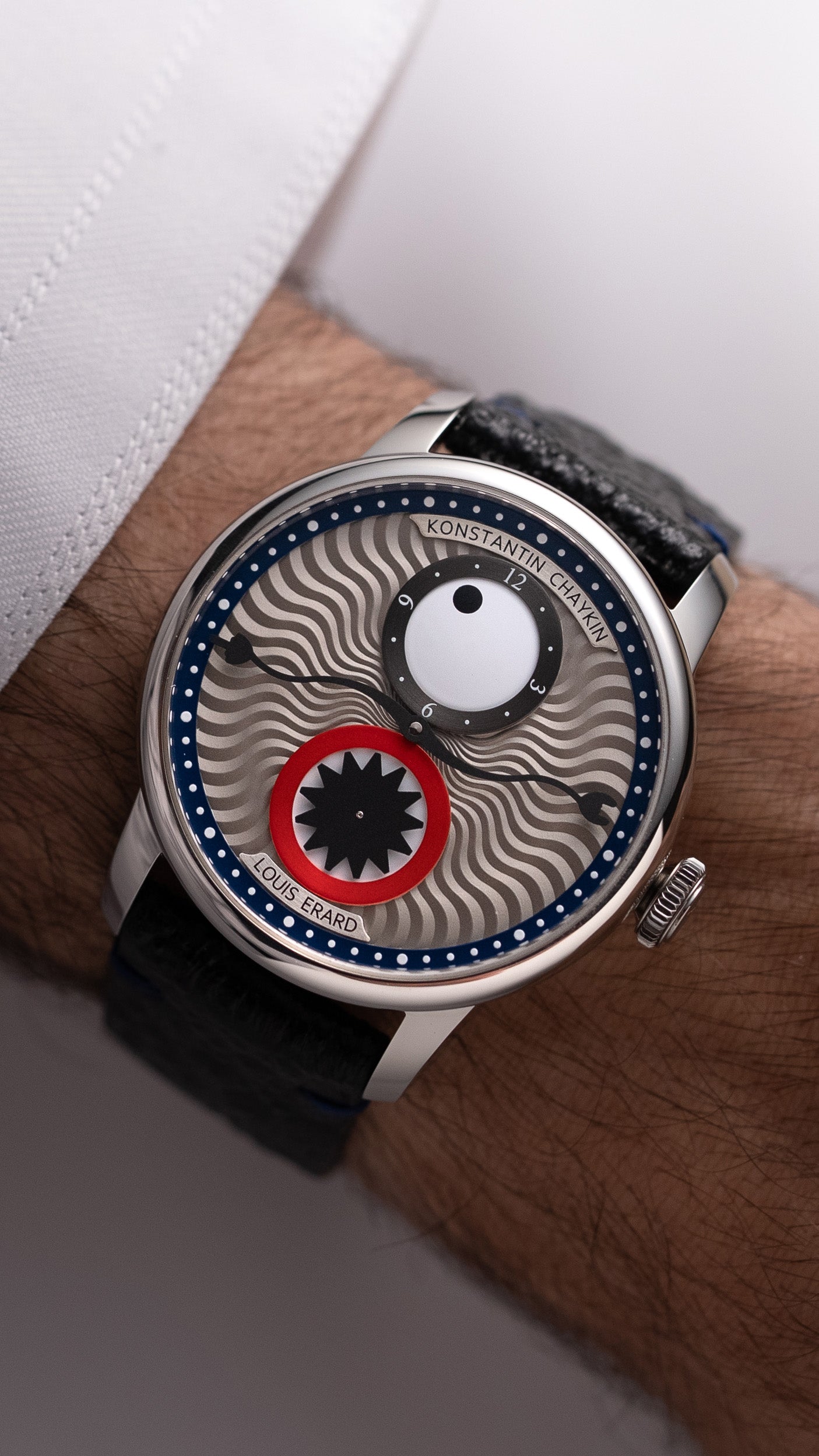 Hodinky Louis Erard x Konstantin Chaykin Time eater III Blue