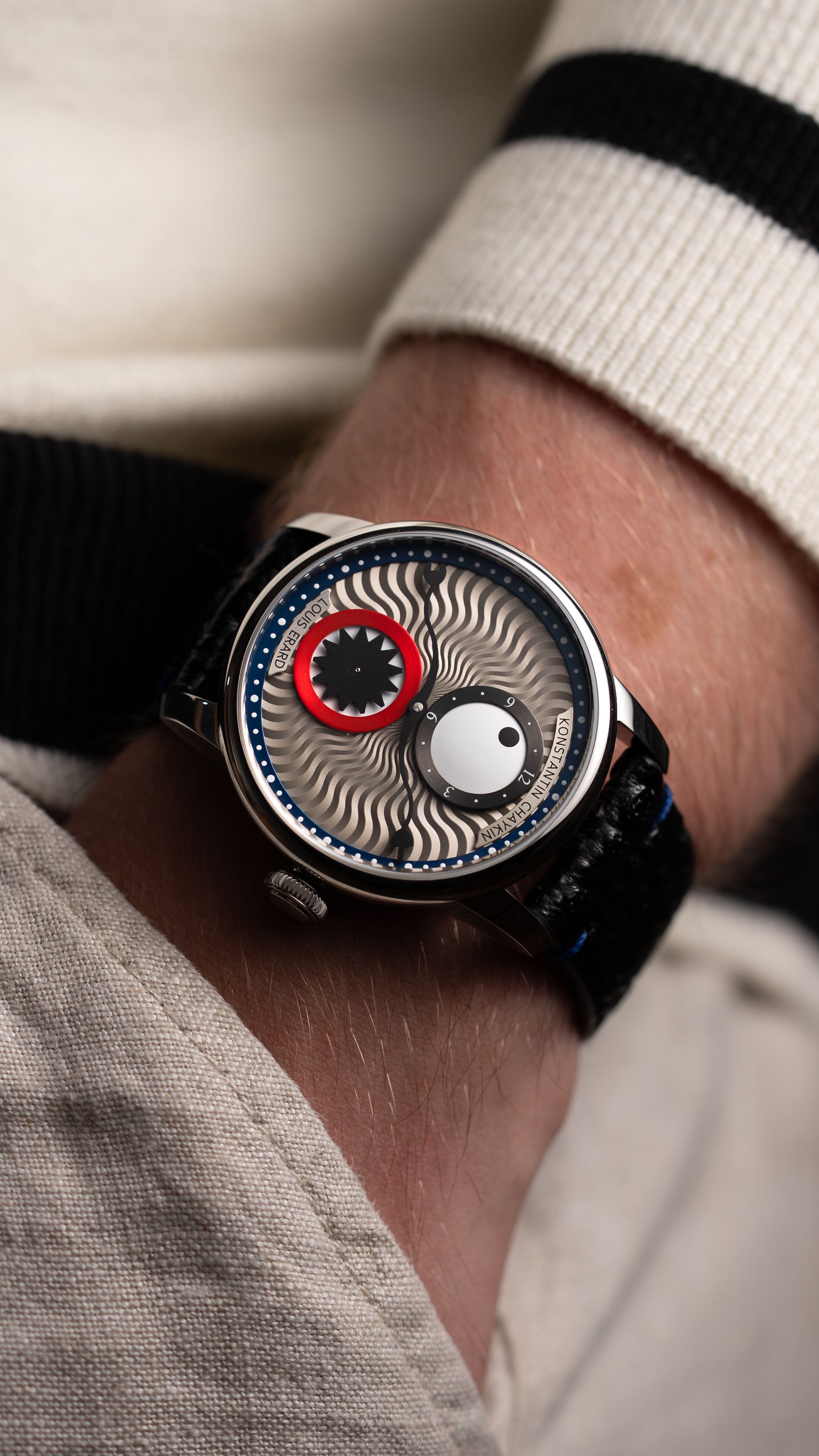 Hodinky Louis Erard x Konstantin Chaykin Time eater III Blue