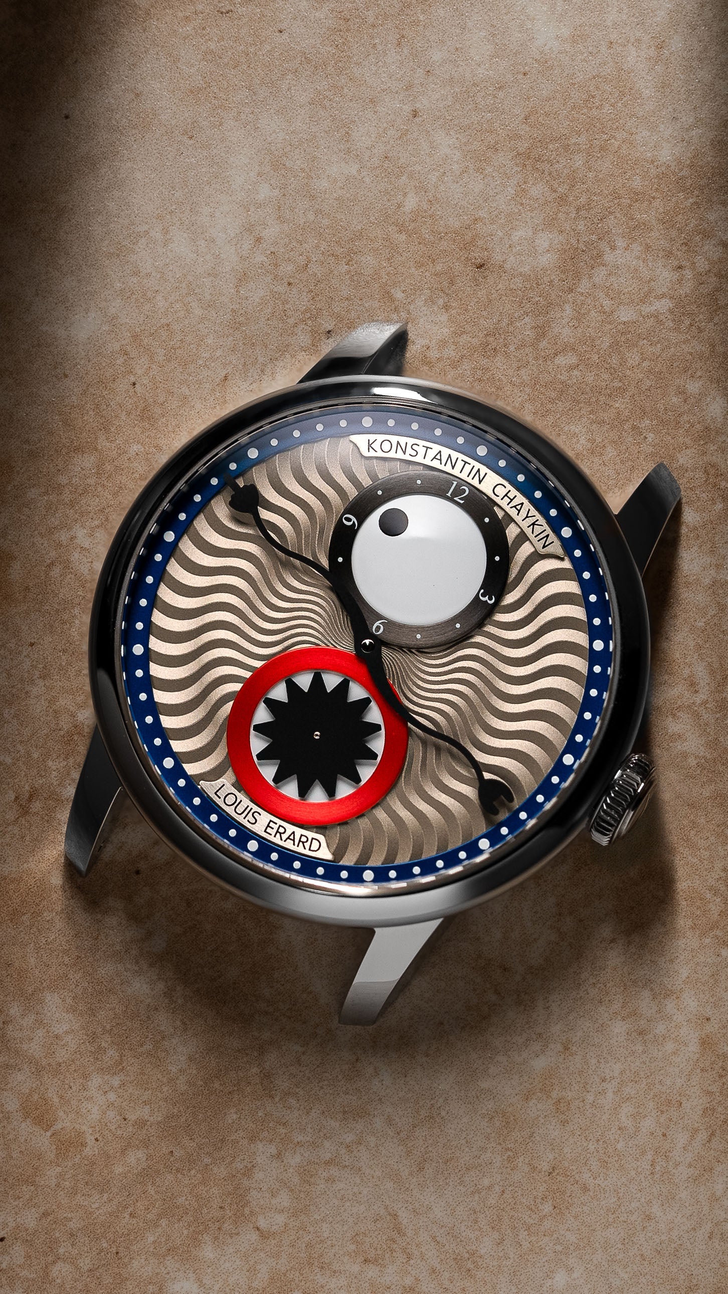 Hodinky Louis Erard x Konstantin Chaykin Time eater III Blue