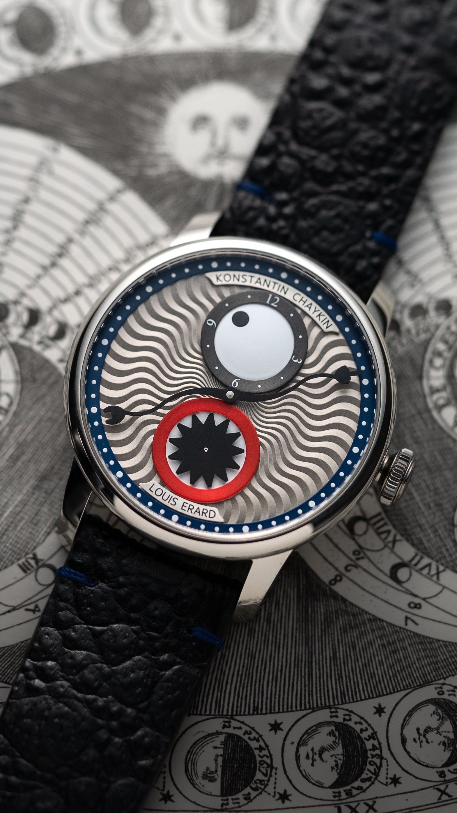 Hodinky Louis Erard x Konstantin Chaykin Time eater III Blue