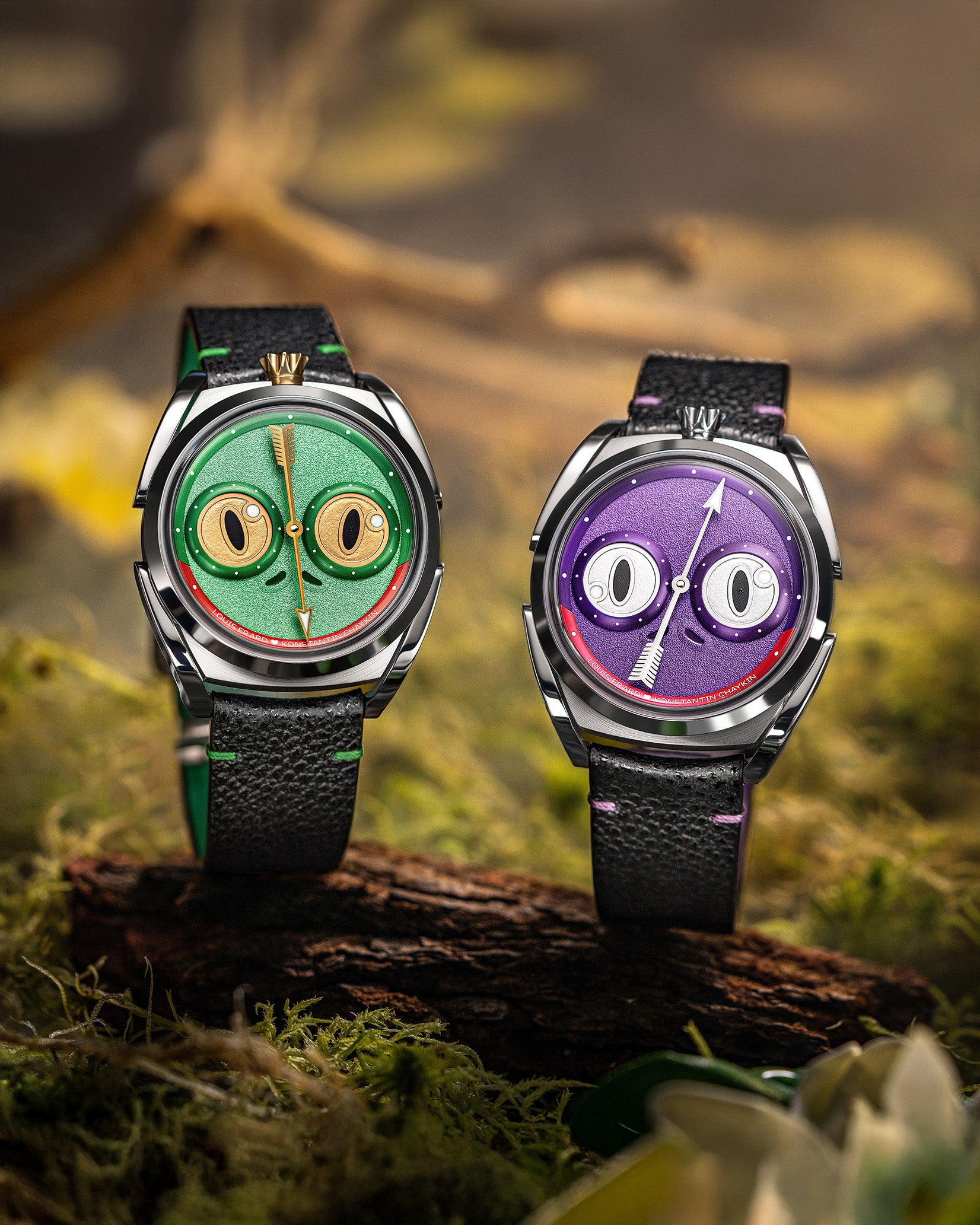 Louis Erard x KONSTANTIN CHAYKIN UNFROGETTABLE Purple Watch