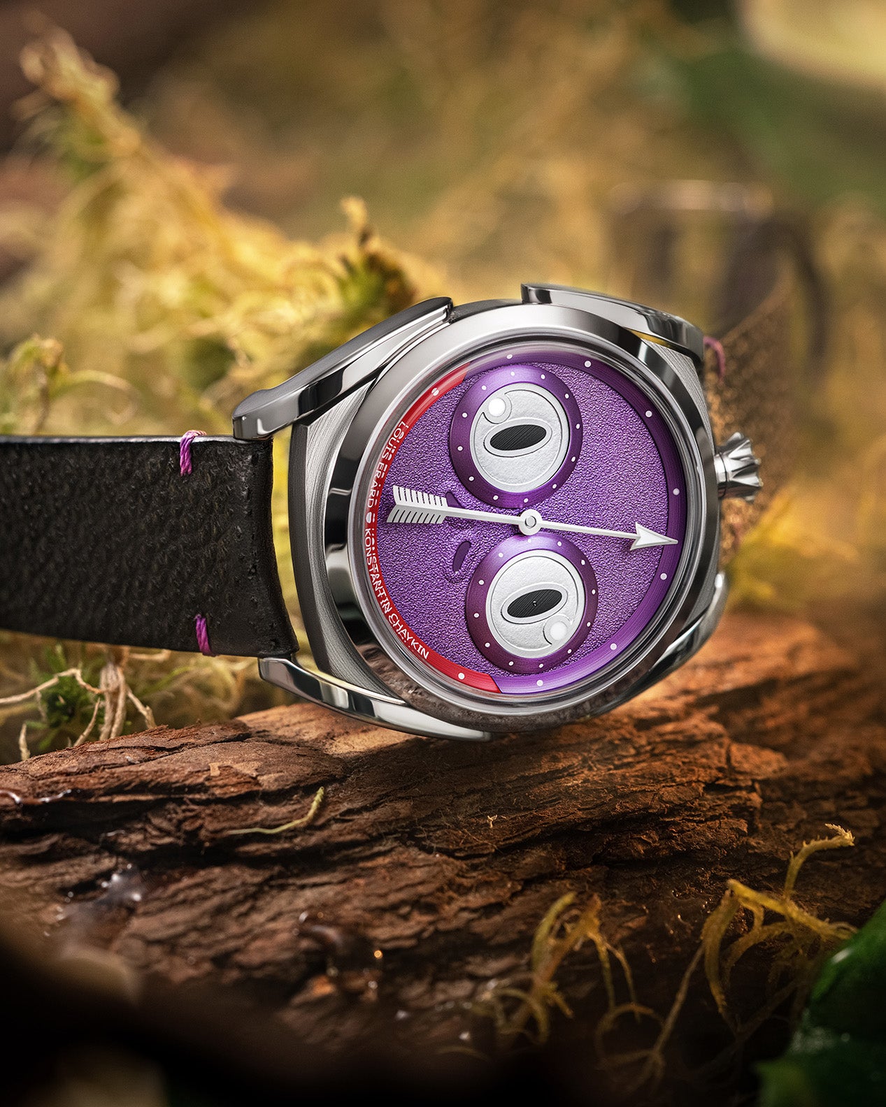 Louis Erard x KONSTANTIN CHAYKIN UNFROGETTABLE Purple Watch