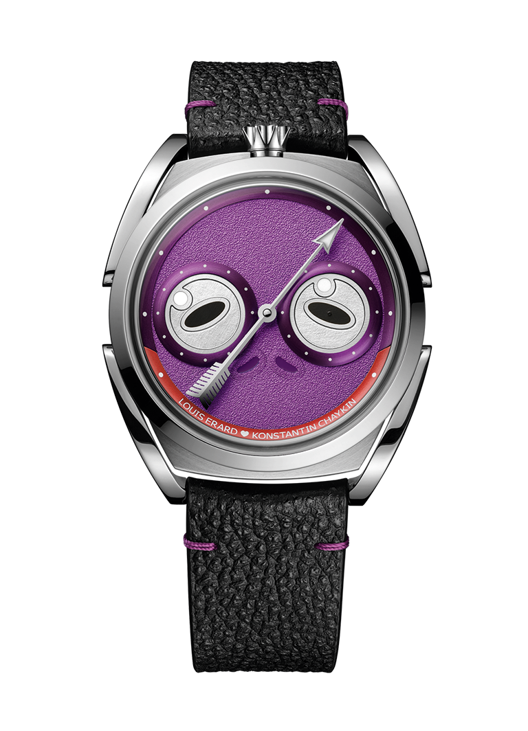 Louis Erard x KONSTANTIN CHAYKIN UNFROGETTABLE Purple Watch