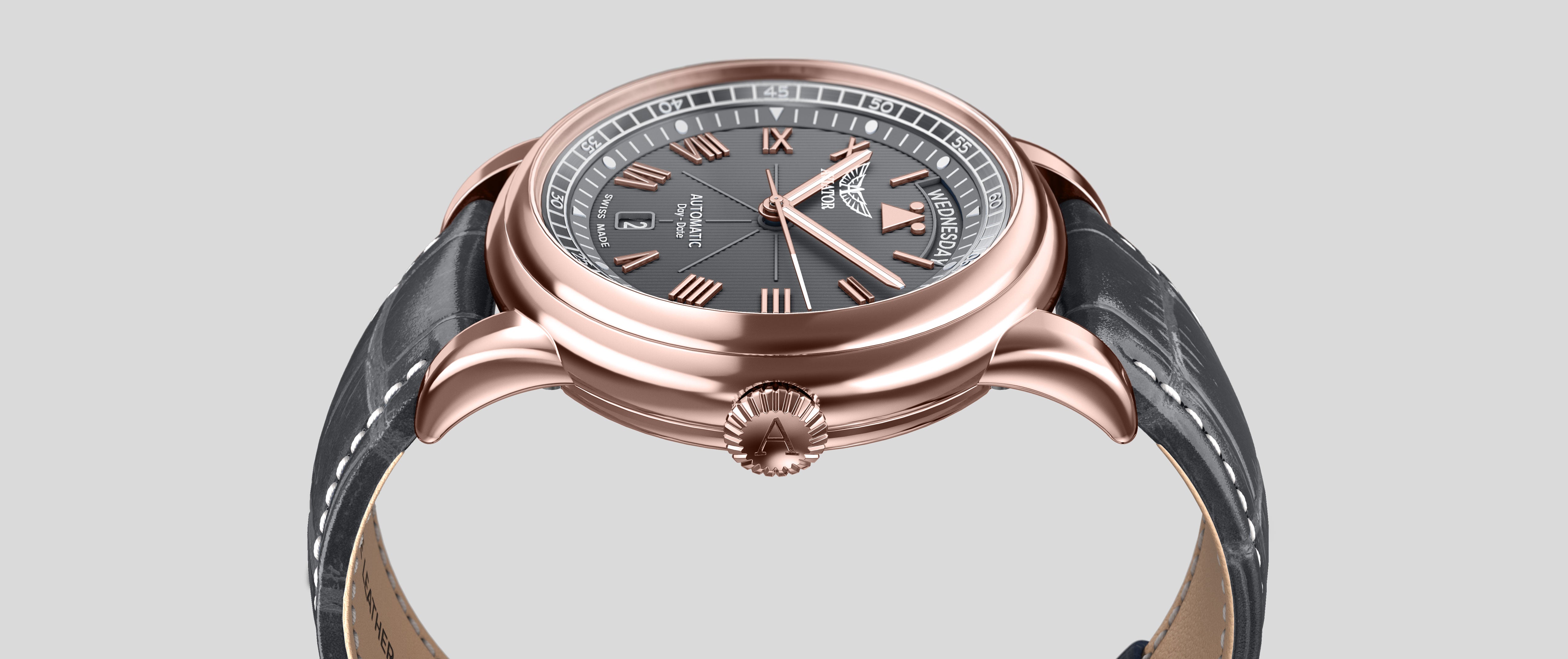 AVIATOR SWISS Douglas day-date 41 V.3.35.2.283.4 watch