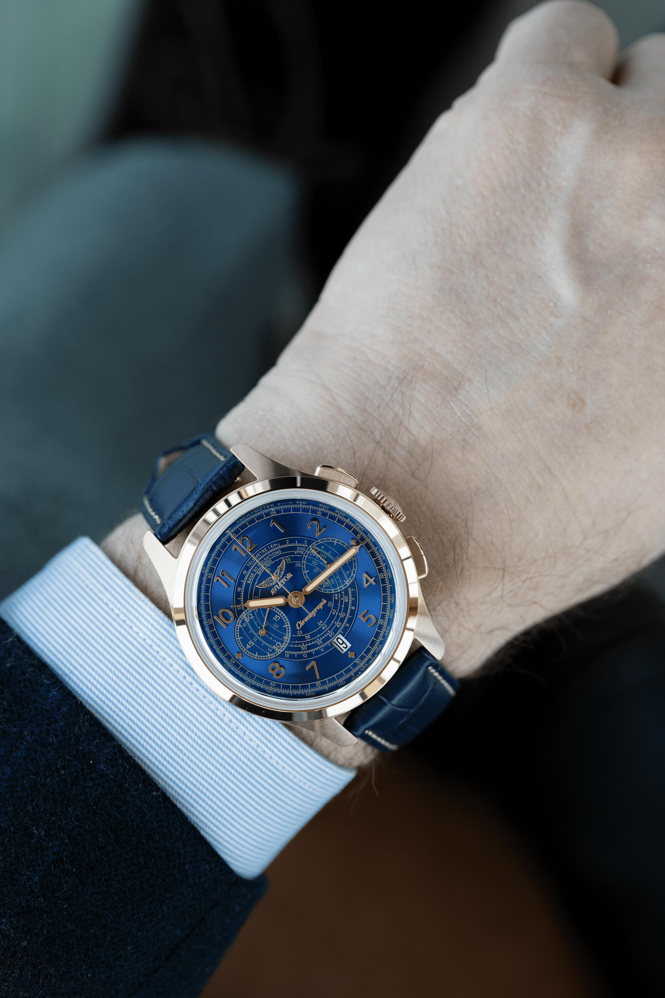 Watch AVIATOR SWISS HERITAGE CHRONOGRAPH TRIMETER AUTO V.4.40.2.357.4