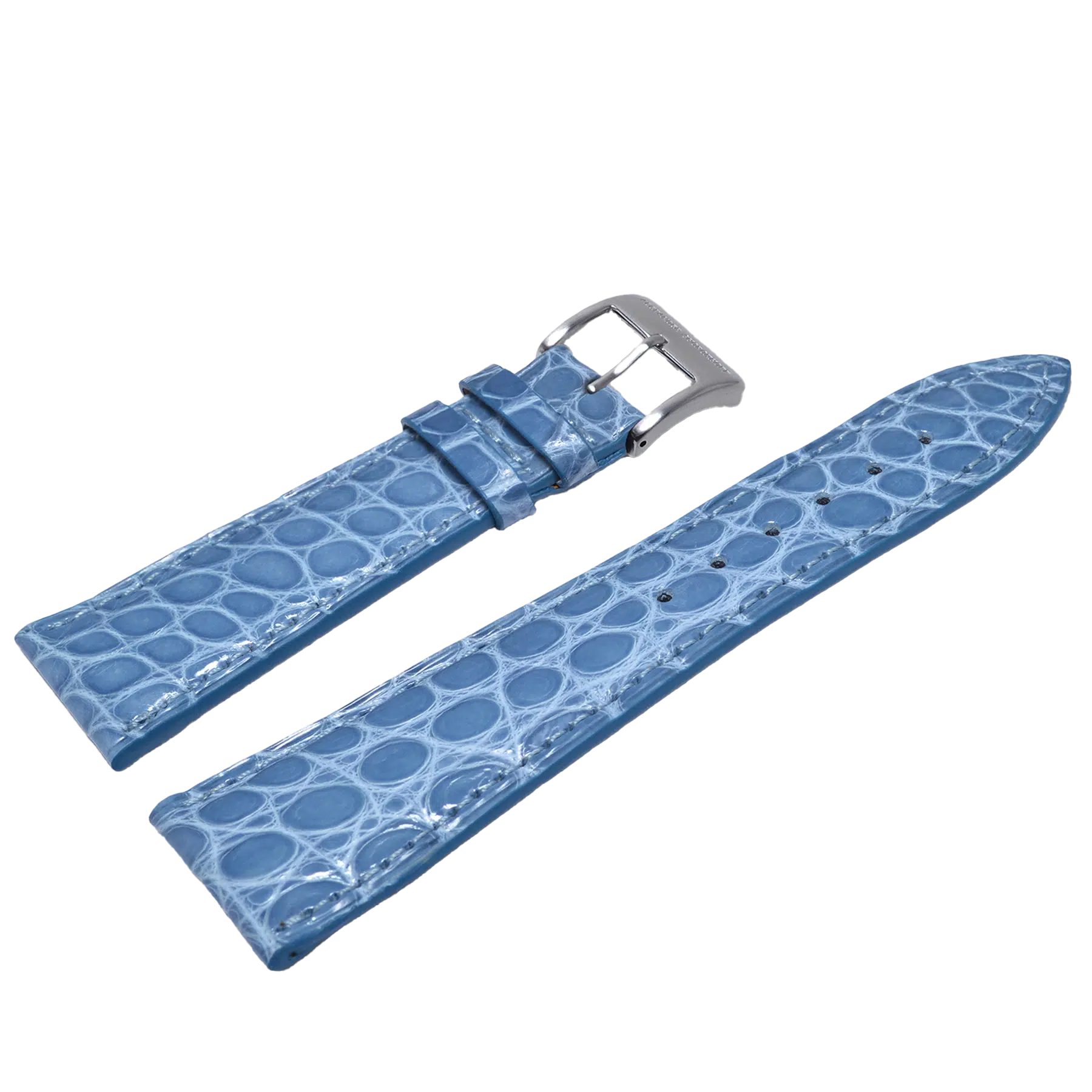 Alexander Shorokhoff kožený remienok z pravej kože aligátora - svetlomodrý