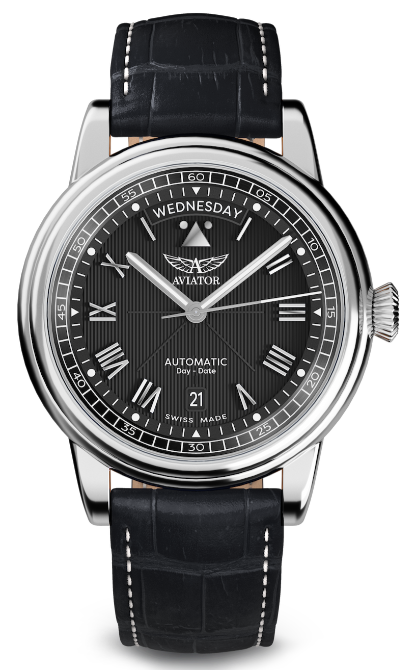 AVIATOR SWISS Douglas day-date 41 watch V.3.35.0.274.4