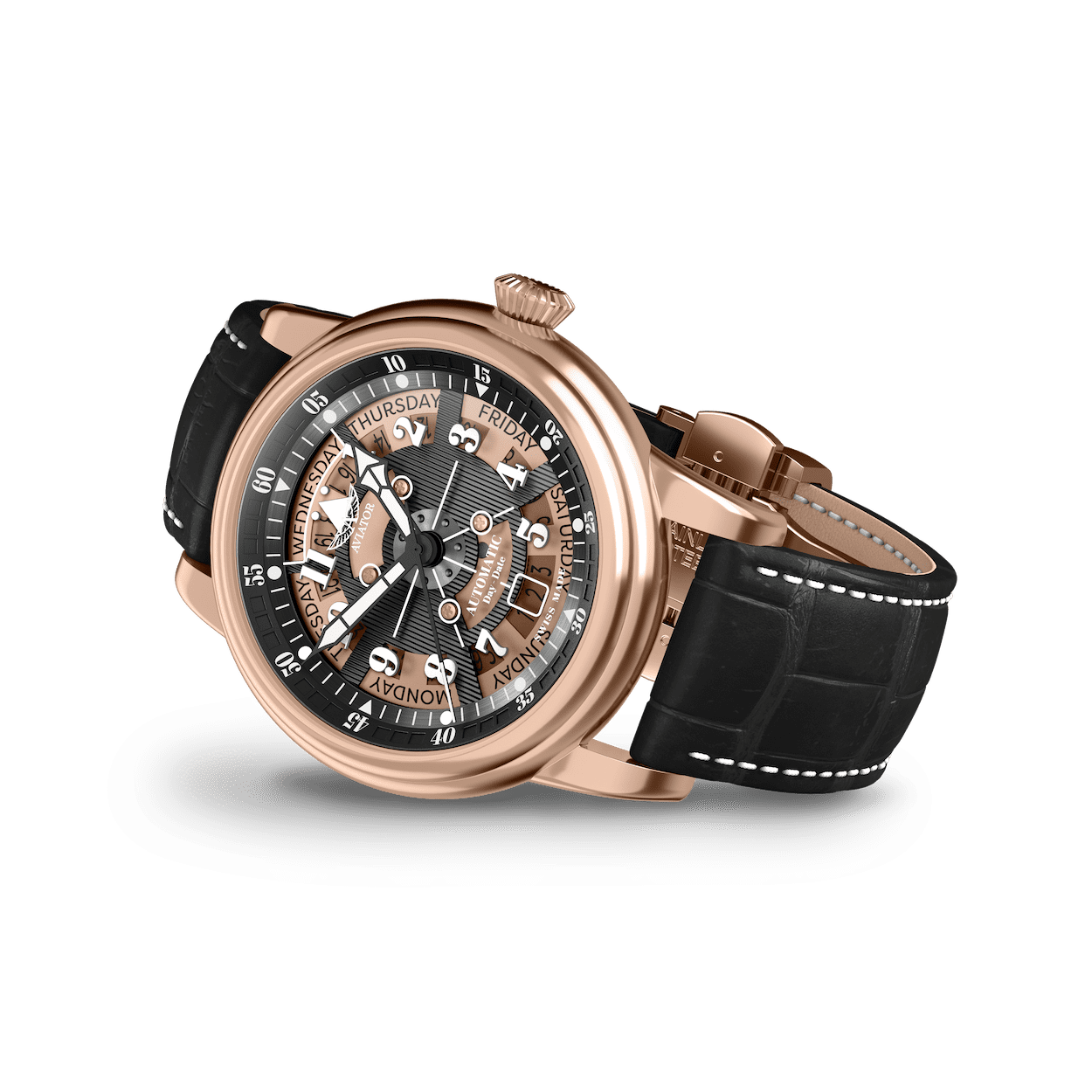 Hodinky AVIATOR SWISS DOUGLAS DAY-DATE MECA-41 V.3.36.2.289.4