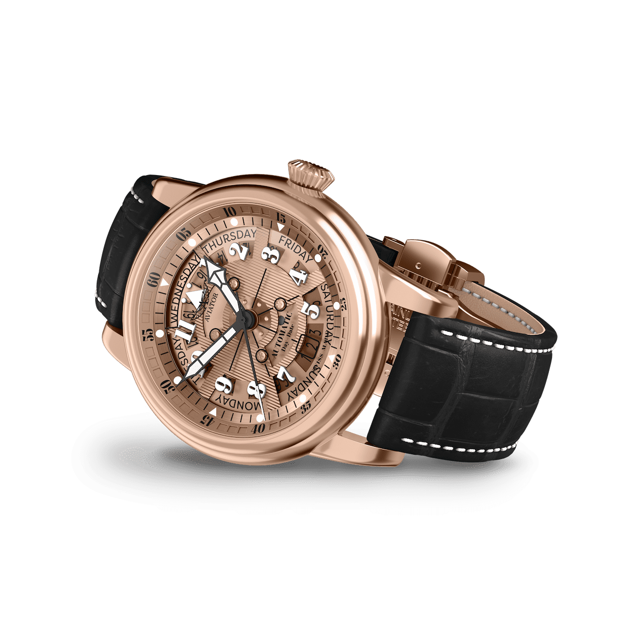 AVIATOR SWISS DOUGLAS DAY-DATE MECA-41 V.3.36.2.288.4 watch